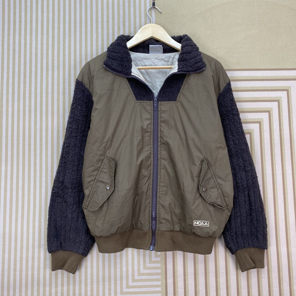 Descente 🫶Vintage Decente Bomber Nylon Knit Sleeve Jacket Size US M / EU 48-50 / 2 - 1 Thumbnail