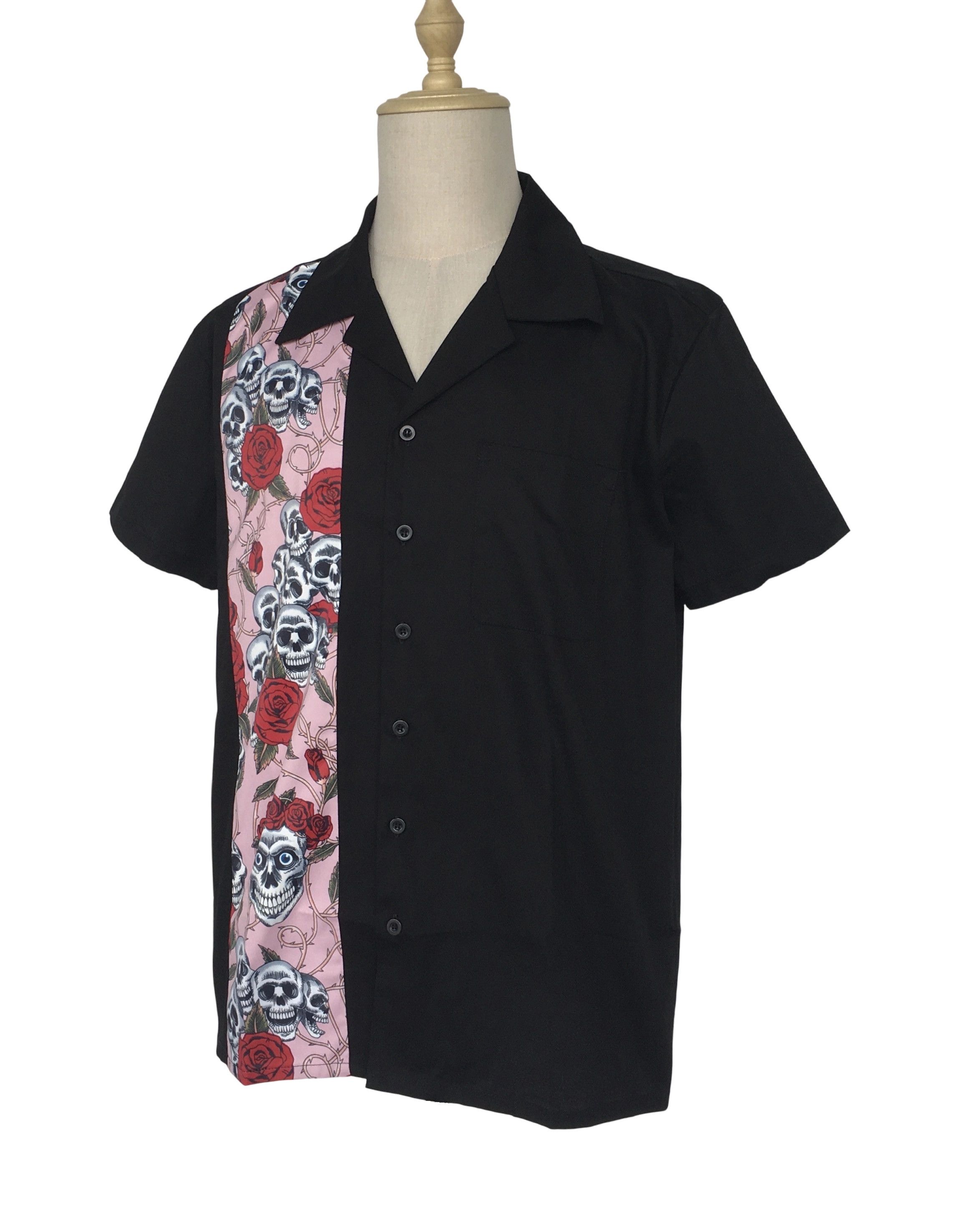 Other Short Sleeve Button Down Men Shirts Skull Pink Size US XXL / EU 58 / 5 - 3 Thumbnail