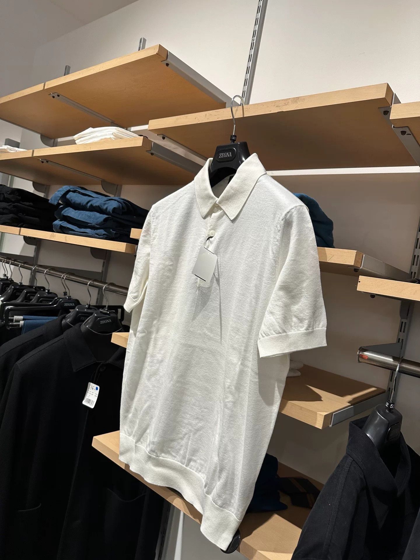 Ermenegildo Zegna Zegna UBC90 White Cotton Polo Shirt Size US XXL / EU 58 / 5 - 3 Thumbnail