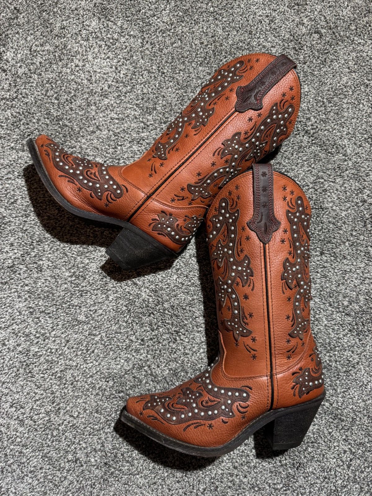 Other Rockin Country Women’s Red Silver Western Cowgirl Boots 6M Size US 6 / IT 36 - 8 Thumbnail