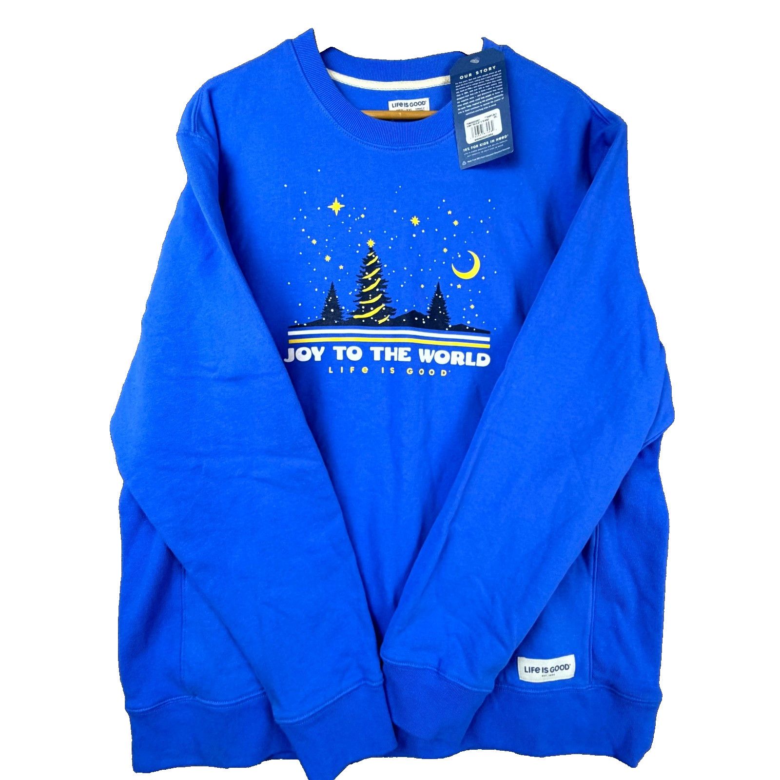 Life is Good Life is Good Sweatshirt 2XL Blue Christmas Joy To The World Size US XXL / EU 58 / 5 - 1 Thumbnail