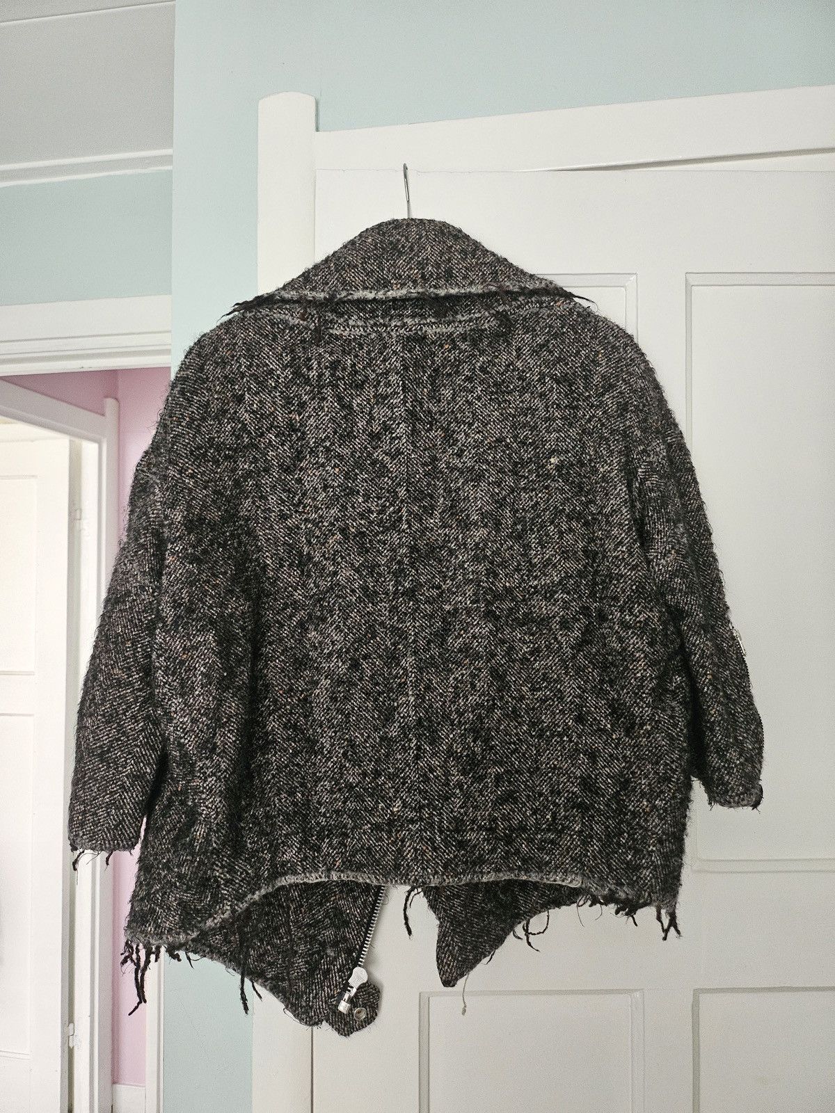 Comme des Garcons × Junya Watanabe Junya Watanabe cropped distressed tweed perfecto AD2011 Size L / US 10 / IT 46 - 8 Thumbnail