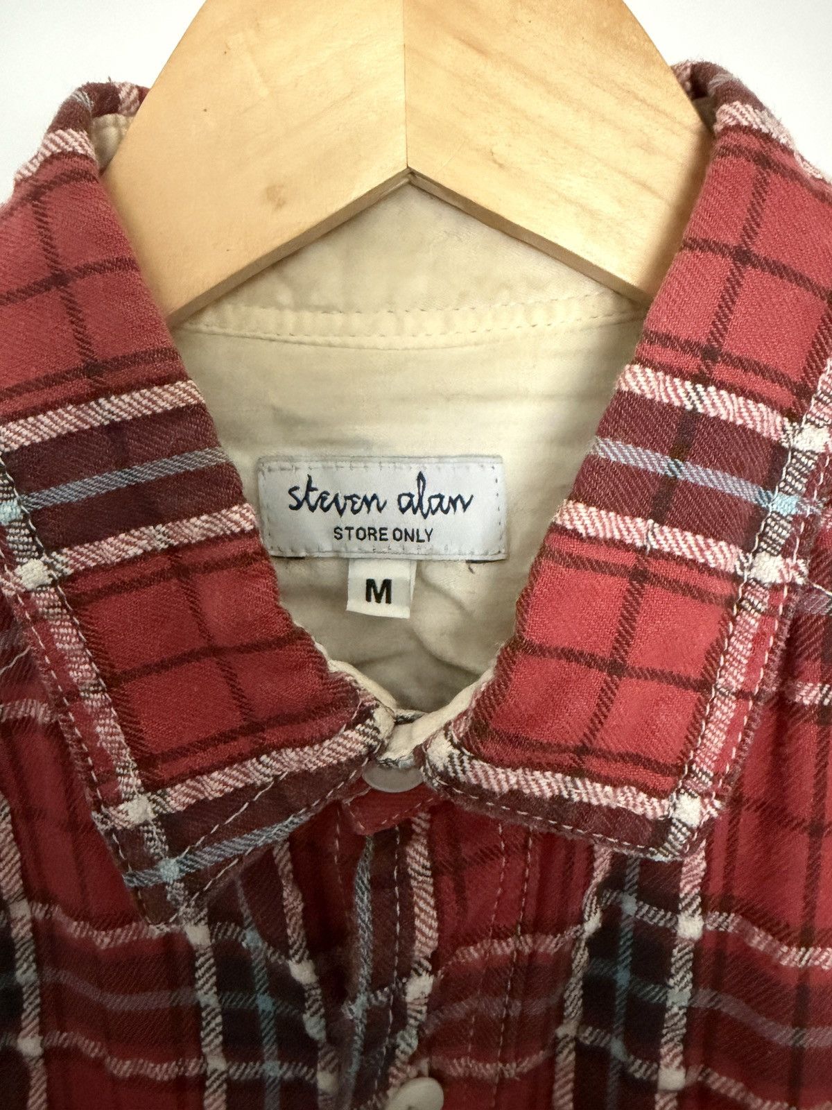 Steven Alan Steven Alan Store Exclusive Red Flannel Shirt Size US M / EU 48-50 / 2 - 2 Thumbnail