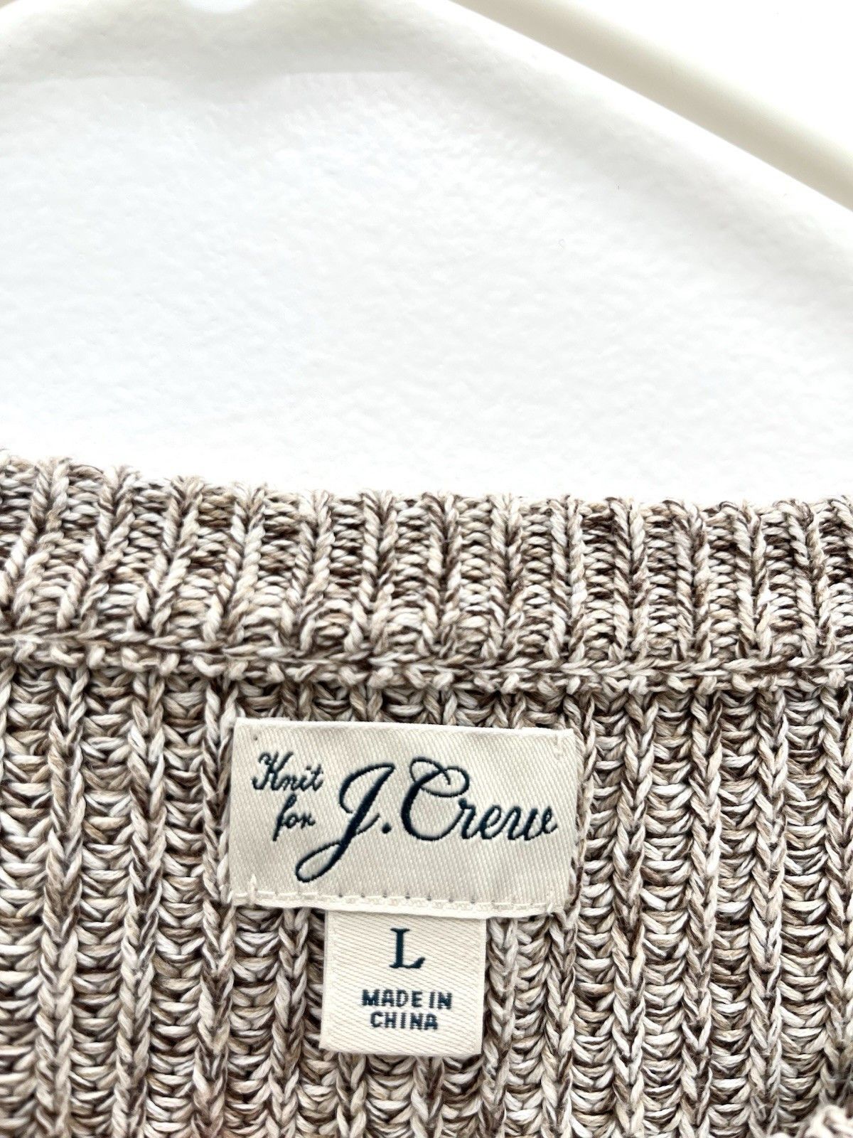 J.Crew J. Crew Sweater Mens Large Beige Crew Neck Knit Fisherman Size US L / EU 52-54 / 3 - 3 Thumbnail