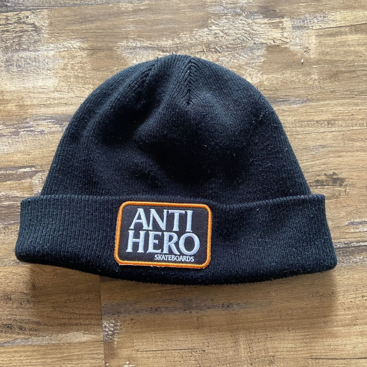 Antihero Anti Hero Skateboards Logo Patch Men’s Beanie Size ONE SIZE - 1 Thumbnail