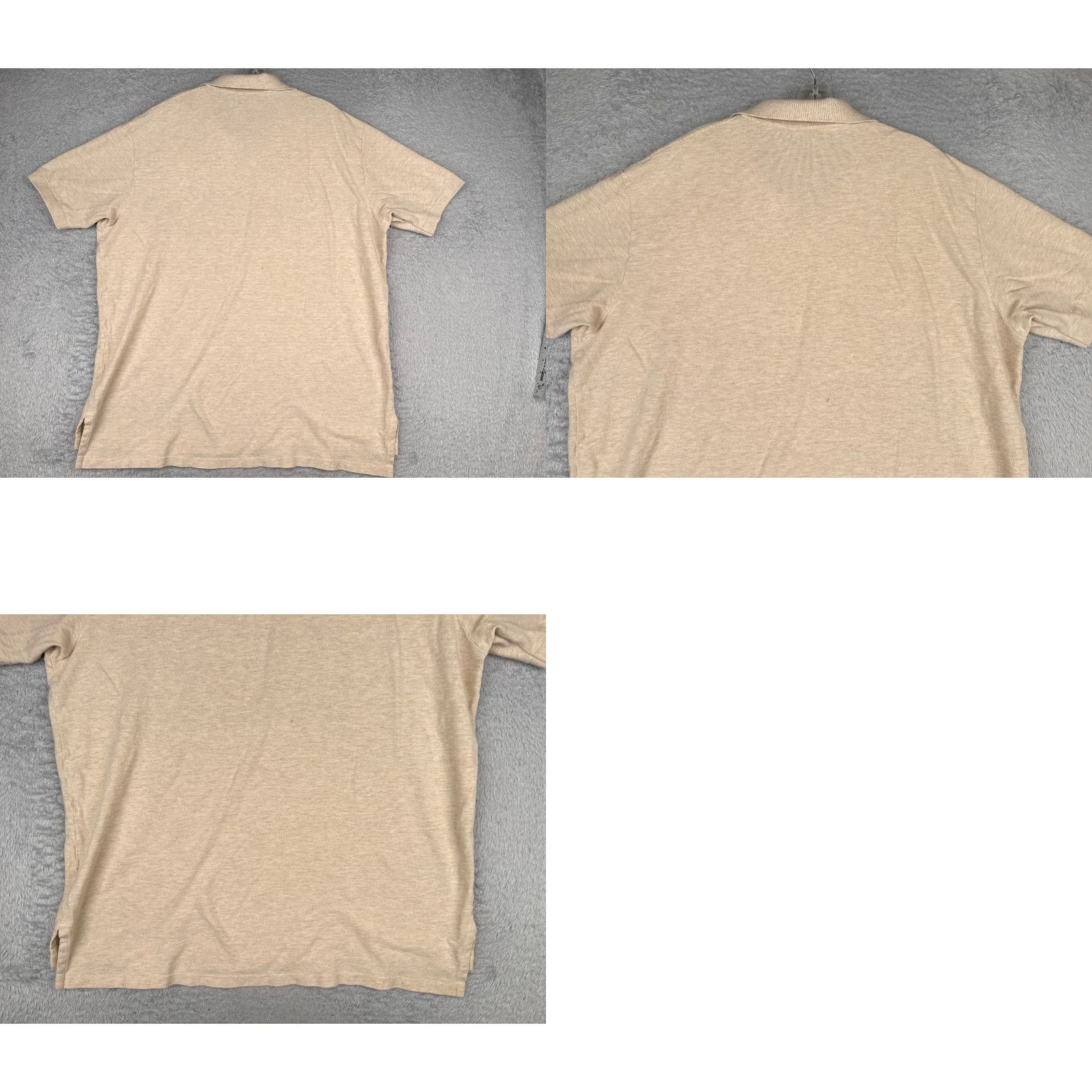 Ralph Lauren VINTAGE Ralph Lauren Polo Shirt Men 2XL Beige Short Sleeve 100% Cotton, Slim Fit, Logo, Button, Collared, Knit, Regular Size, 80s Golf Theme, Mens Size US XXL / EU 58 / 5 - 9 Thumbnail