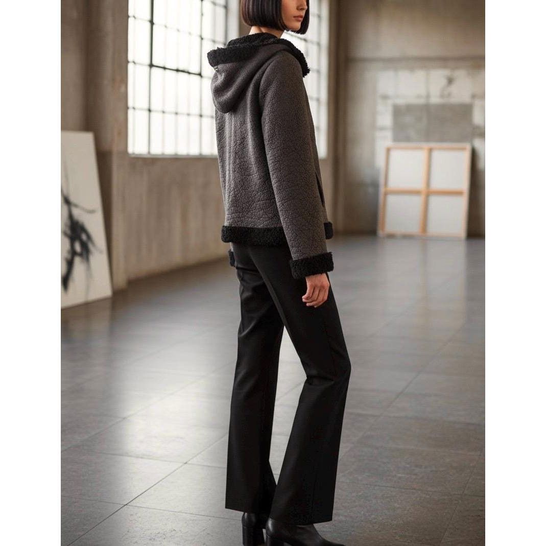 Cop Copine The Cop Copine Leather & Furry Jacket Size ONE SIZE - 3 Thumbnail