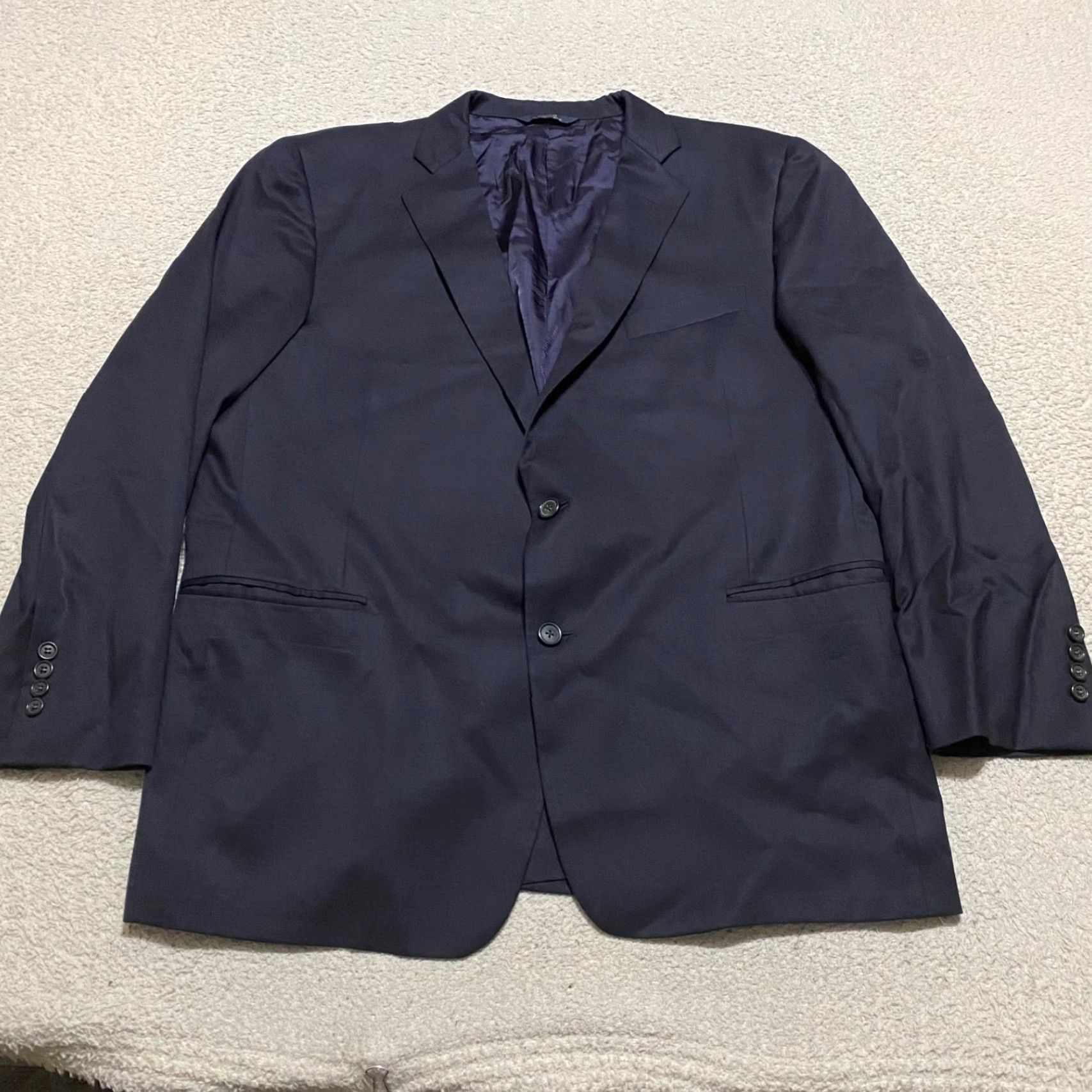 Brooks Brothers Brooks Brothers Blazer Mens 46R Solid Blue Wool Two-Button Vintage? (Note: The original title indicates non-vintage; kept as valid) Size 46R - 2 Thumbnail