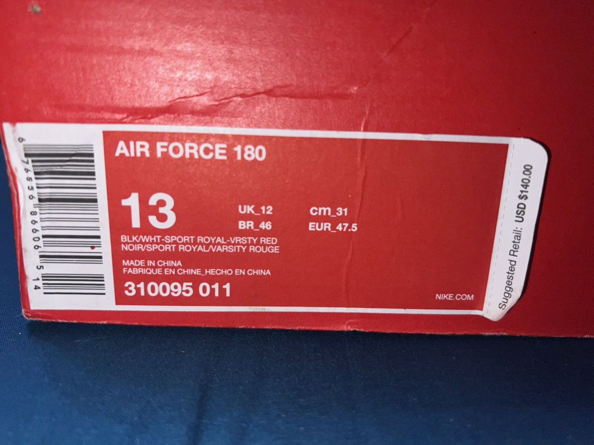Nike New Nike Air Force 180 Charles Barkley OG 2016 Black/Blue 13 Size US 13 / EU 46 - 7 Thumbnail