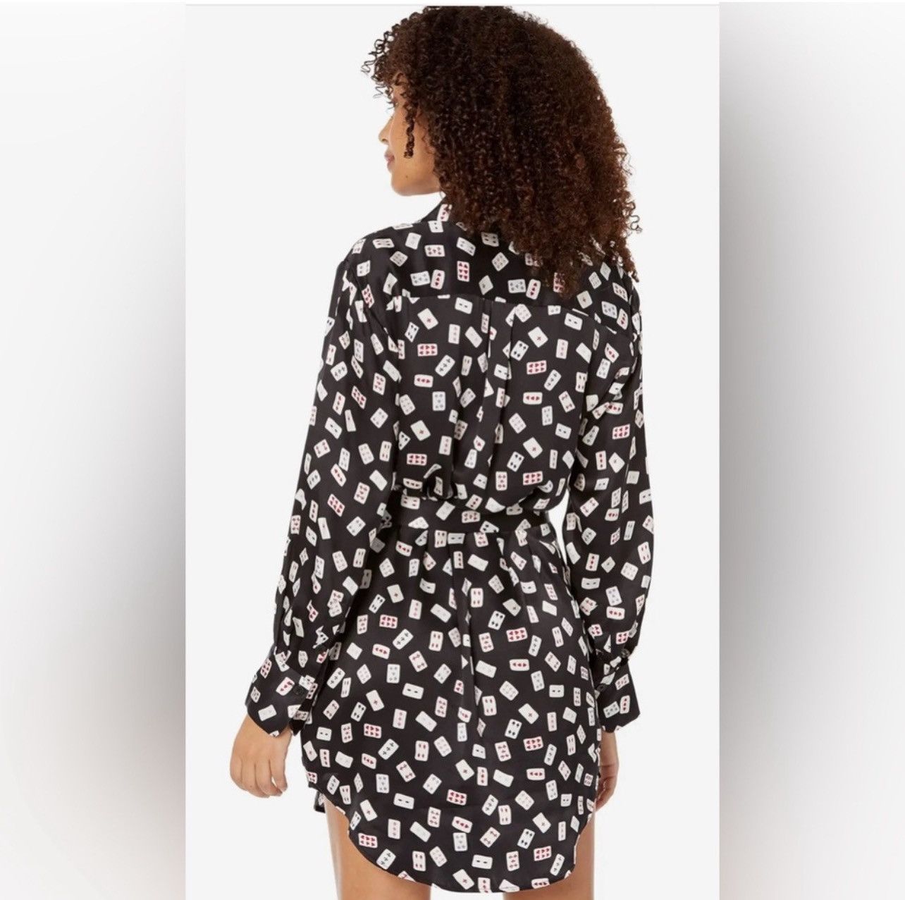 Equipment Equipment Femme Playing Card Long- Sleeve Scout Mini Dress Size S / US 4 / IT 40 - 2 Thumbnail