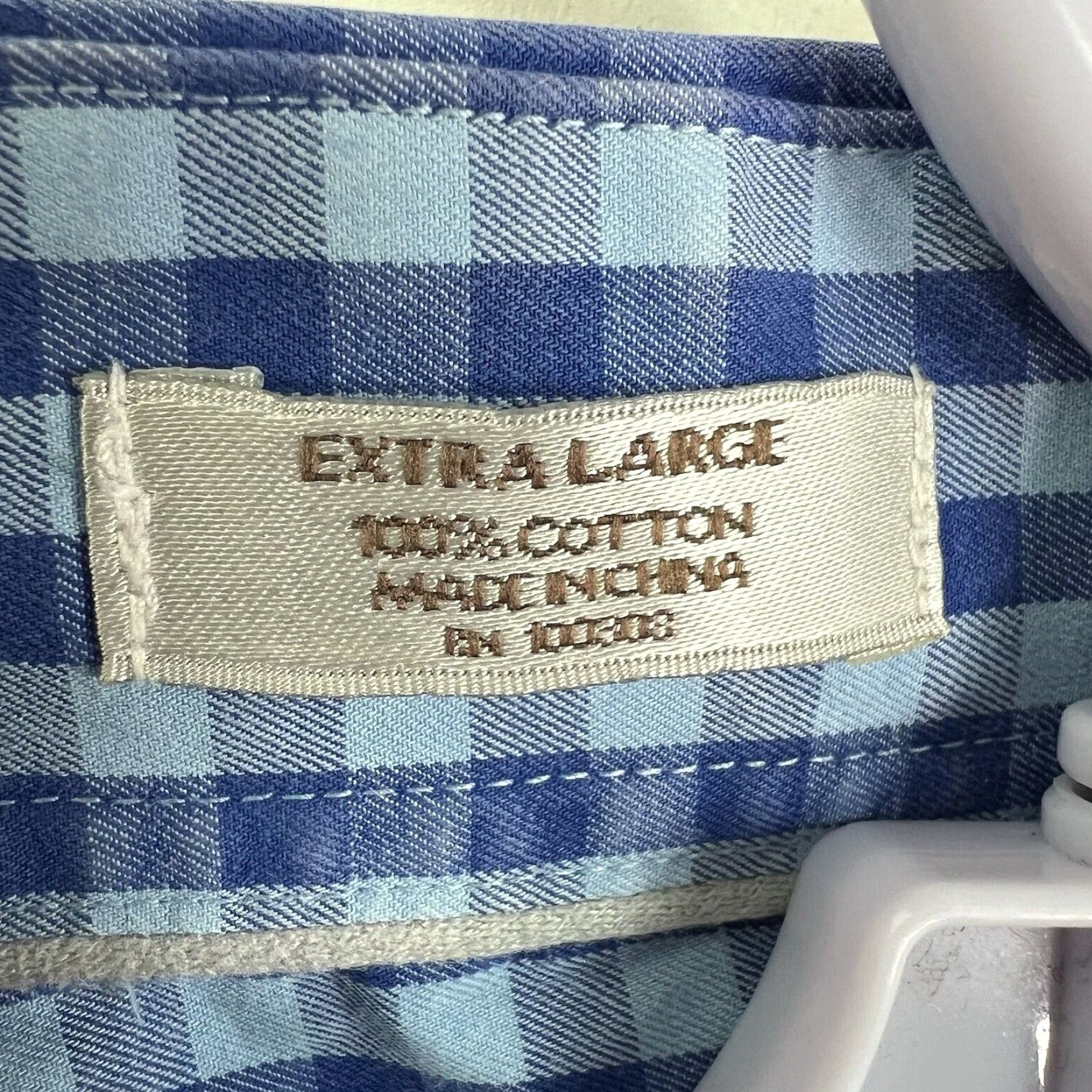 Peter Millar Peter Millar Shirt Adult XL Blue Button-Up Check Long Sleeve Cotton Spandex Preppy Mens Size US XL / EU 56 / 4 - 6 Thumbnail