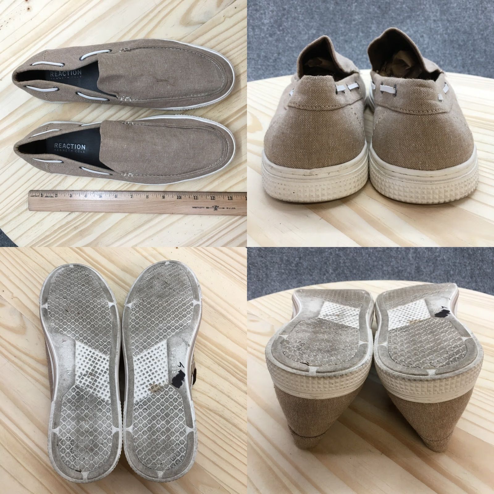 Vintage Reaction Kenneth Cole Shoes Mens Ankir Slip On Sneakers Brown Fabric Low Top) Size US L / EU 52-54 / 3 - 8 Thumbnail