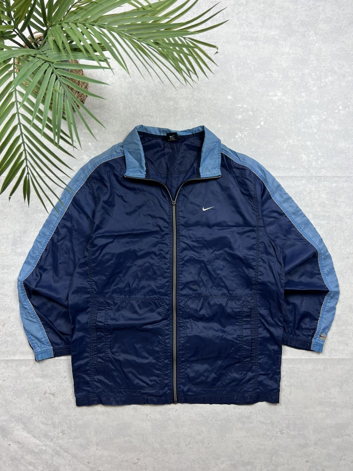 Nike 90s Nike Double Swoosh Vintage Y2K Oversized Nylon Jacket Size US L / EU 52-54 / 3 - 1 Thumbnail