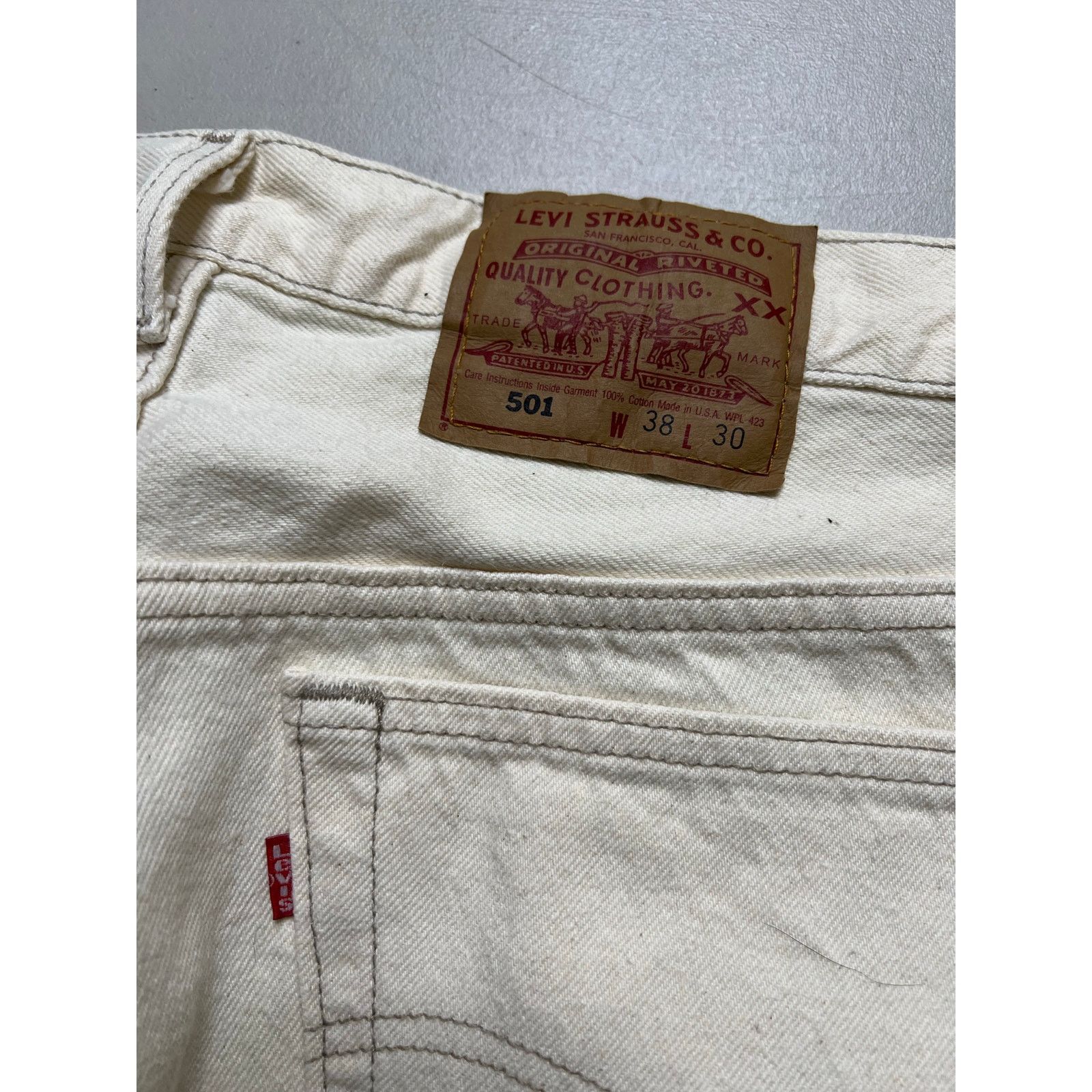 Levi's Levis 501 Vintage 90s USA XX Straight Leg 38x30 Act 36x30 Size US 38 / EU 54 - 9 Thumbnail