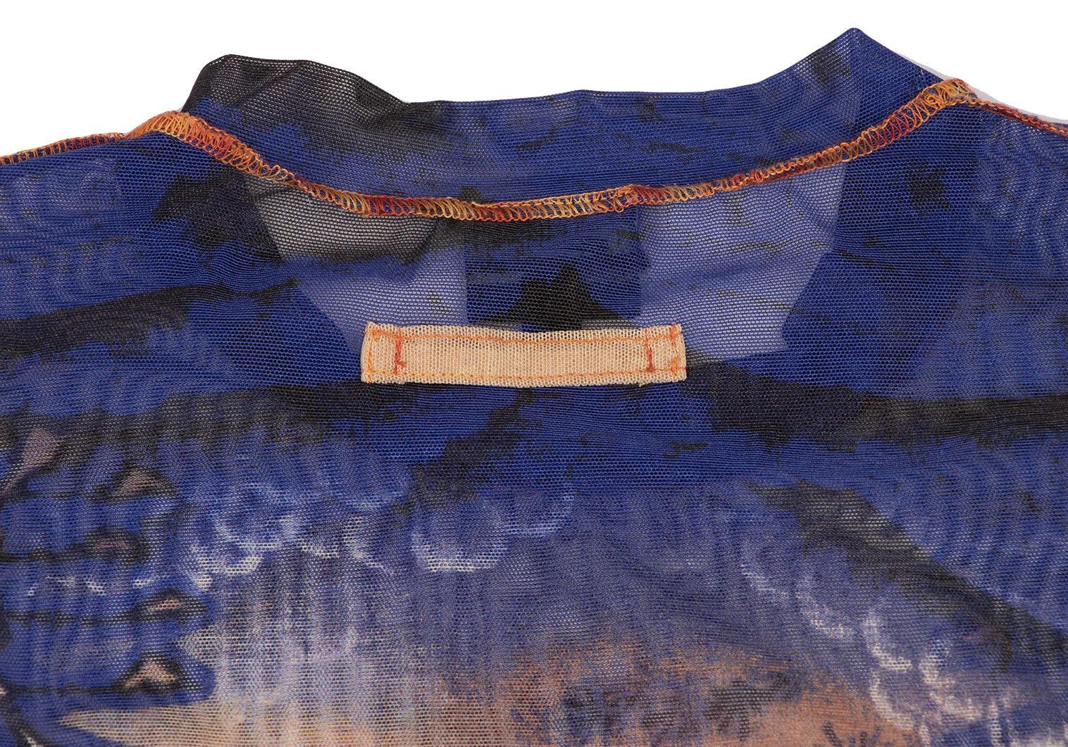 Jean Paul Gaultier Spider Print Power Net Cut T-shirt in Blue, Tea, Orange Size US M / EU 48-50 / 2 - 12 Thumbnail