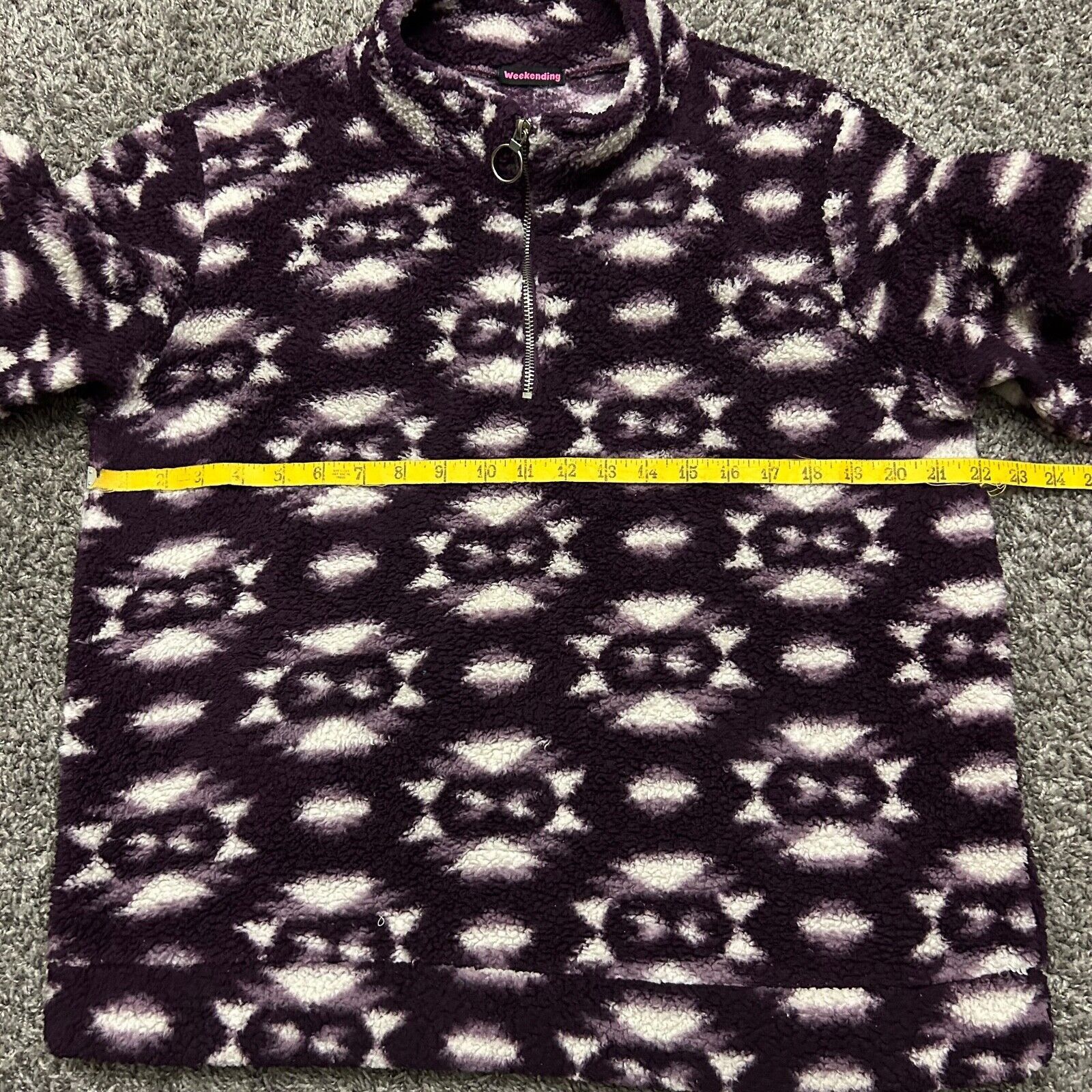Vintage Fleece Jacket 1/4 Zip Pullover Soft Lightweight y2k Purple Size M / US 6-8 / IT 42-44 - 5 Thumbnail