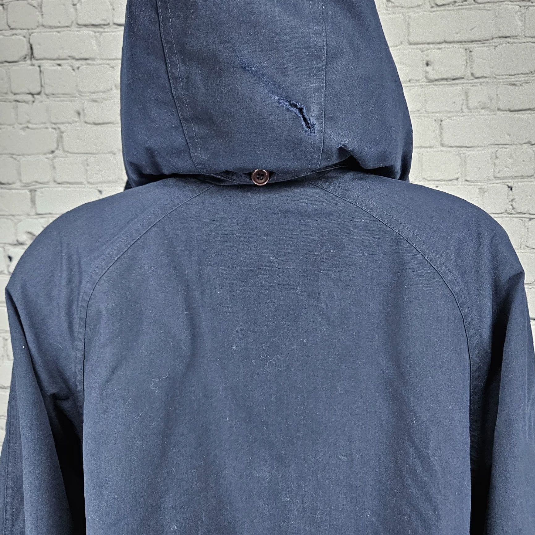 Vintage VINTAGE F.S.L Collection Coat Belted Hooded Removable Lining Trench Navy Blue 8P Women Size M / US 6-8 / IT 42-44 - 5 Thumbnail