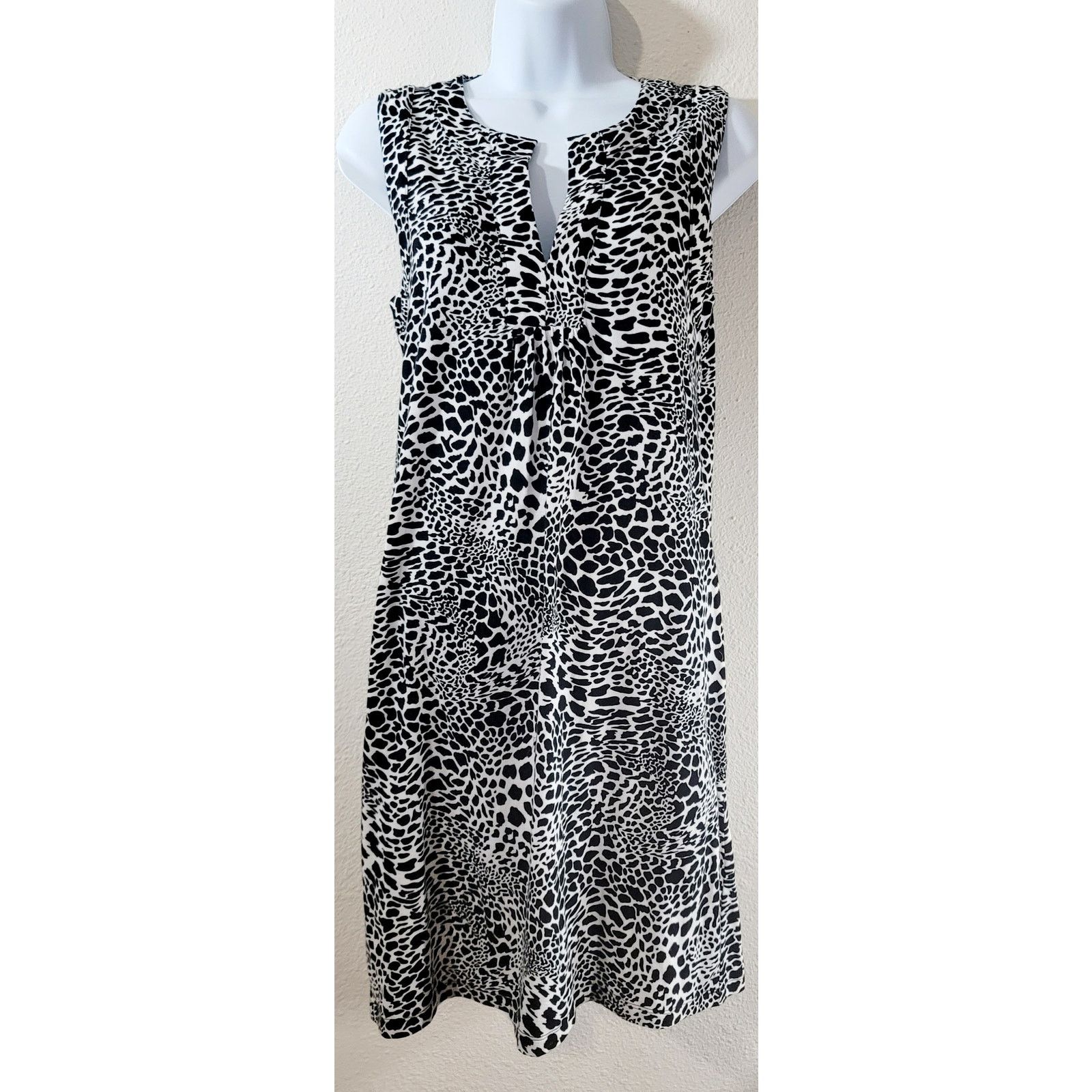 Jones New York Jones New York Black White Animal Print Mini Dress Small Size S / US 4 / IT 40 - 1 Thumbnail