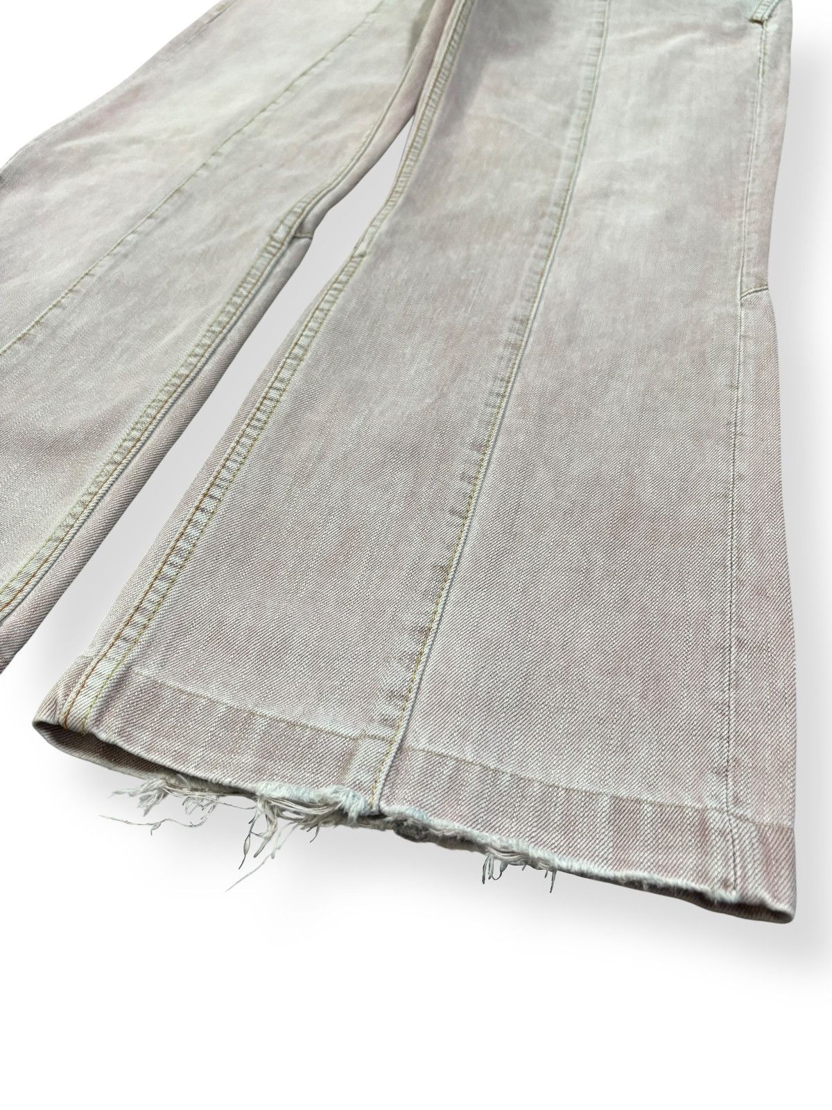Tornado Mart Nicole Club Python Skin Bootcut Flare Distress Grunge Jeans Size US 33 - 8 Thumbnail