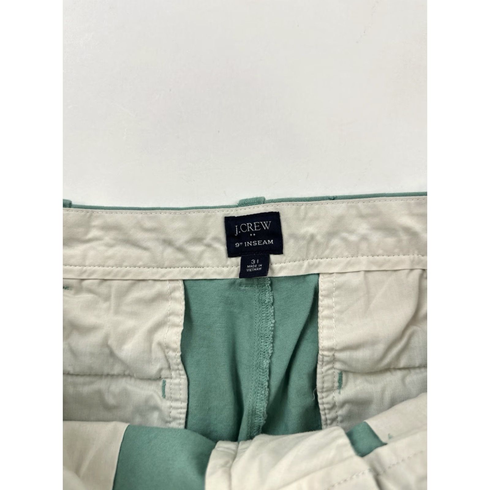 J.Crew J.Crew Shorts Men’s 31 Green Anchor Print Cotton Chino Short Casual, Travel, Regular Fit, Pockets, Canvas, Green, 31, Men Size US 31 - 3 Thumbnail