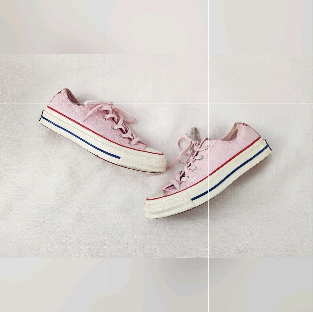 Converse Streetwear Very Rare Converse Pastel Pink Leather Sneakers Size 6 Rare 563490C Grailed