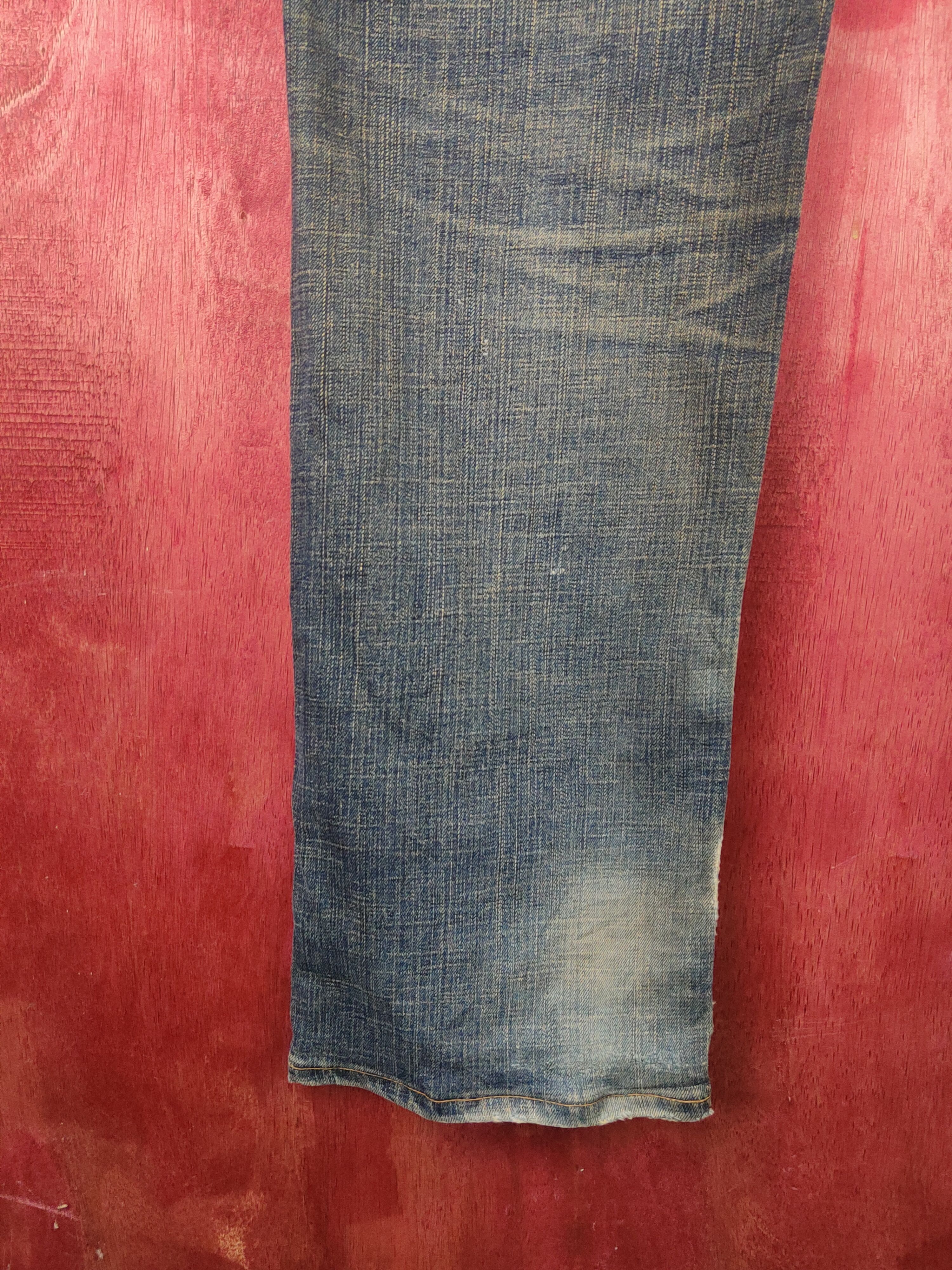 Edwin DL Edwin Dark Blue Faded Distressed Ripped Jeans #S2142 Size US 40 / EU 56 - 9 Thumbnail