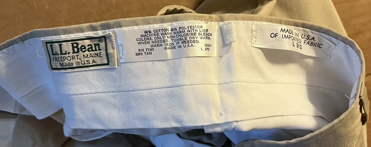 L.L. Bean × Vintage 90s L.L. Bean Tan Pants Size US 35 - 3 Thumbnail