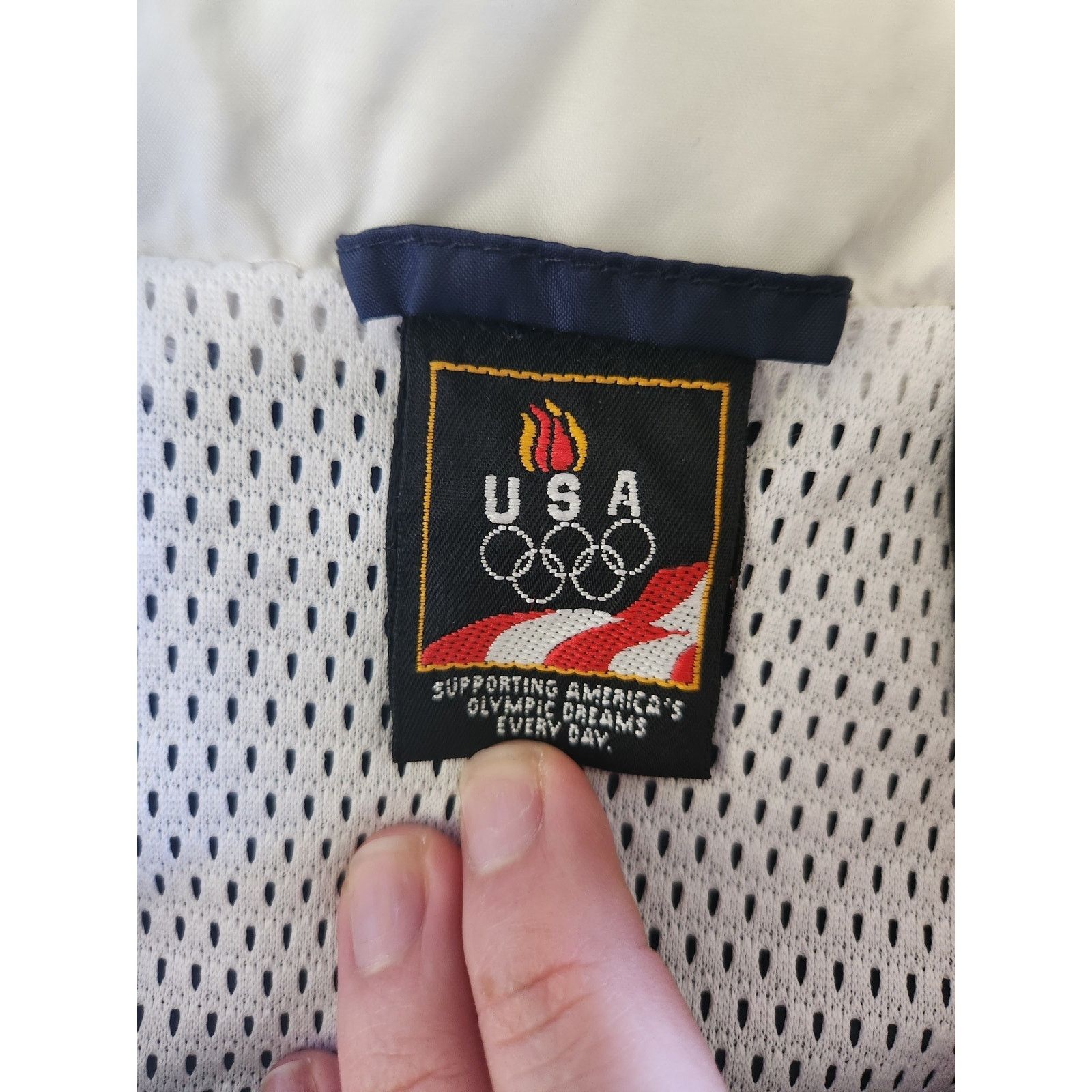 Other Vintage U.S.A Olympics White & Blue Windbreaker Unisex-Lg Size US L / EU 52-54 / 3 - 9 Thumbnail