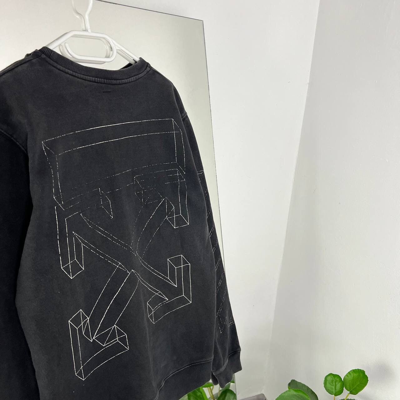 Vintage Boxy Fit Y2k Style Sweatshirt Big Logo Off White Style Size US XS / EU 42 / 0 - 2 Thumbnail