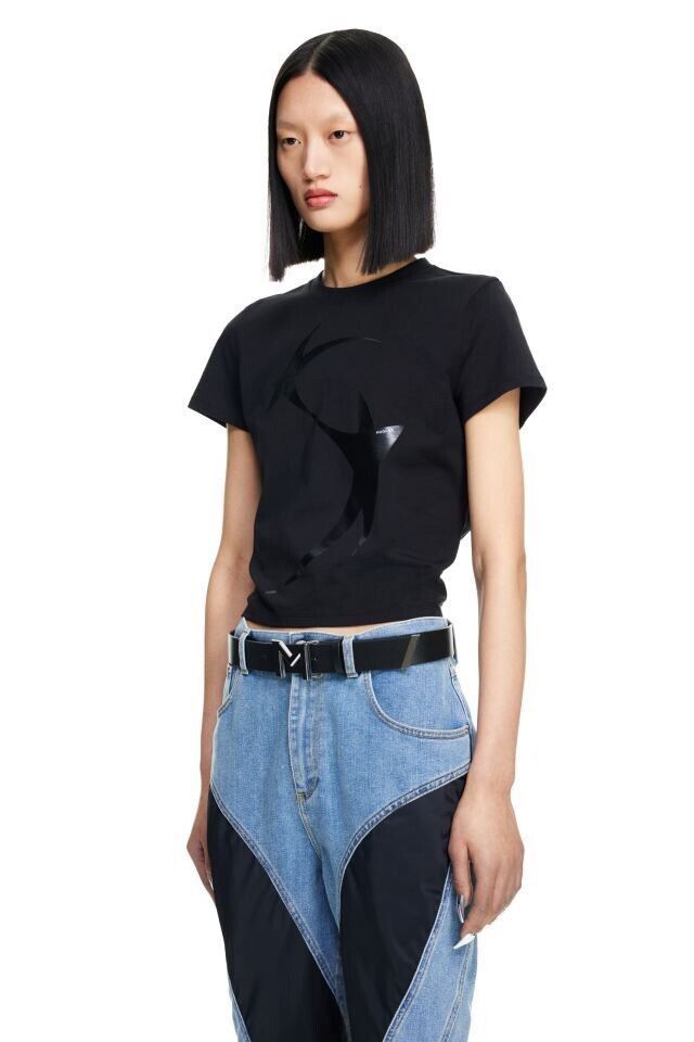H&M × Mugler × Thierry Mugler Mugler x H&M Printed Fitted T-Shirt Size XS Size XS / US 0-2 / IT 36-38 - 4 Thumbnail