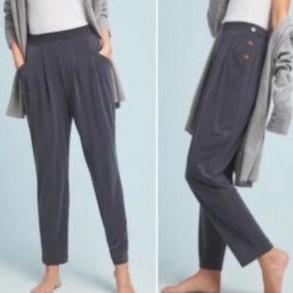 Designer Anthropologie l Saturday Sunday Gray Ribbed Joggers XS Size 26" / US 2 / IT 38 - 1 Thumbnail