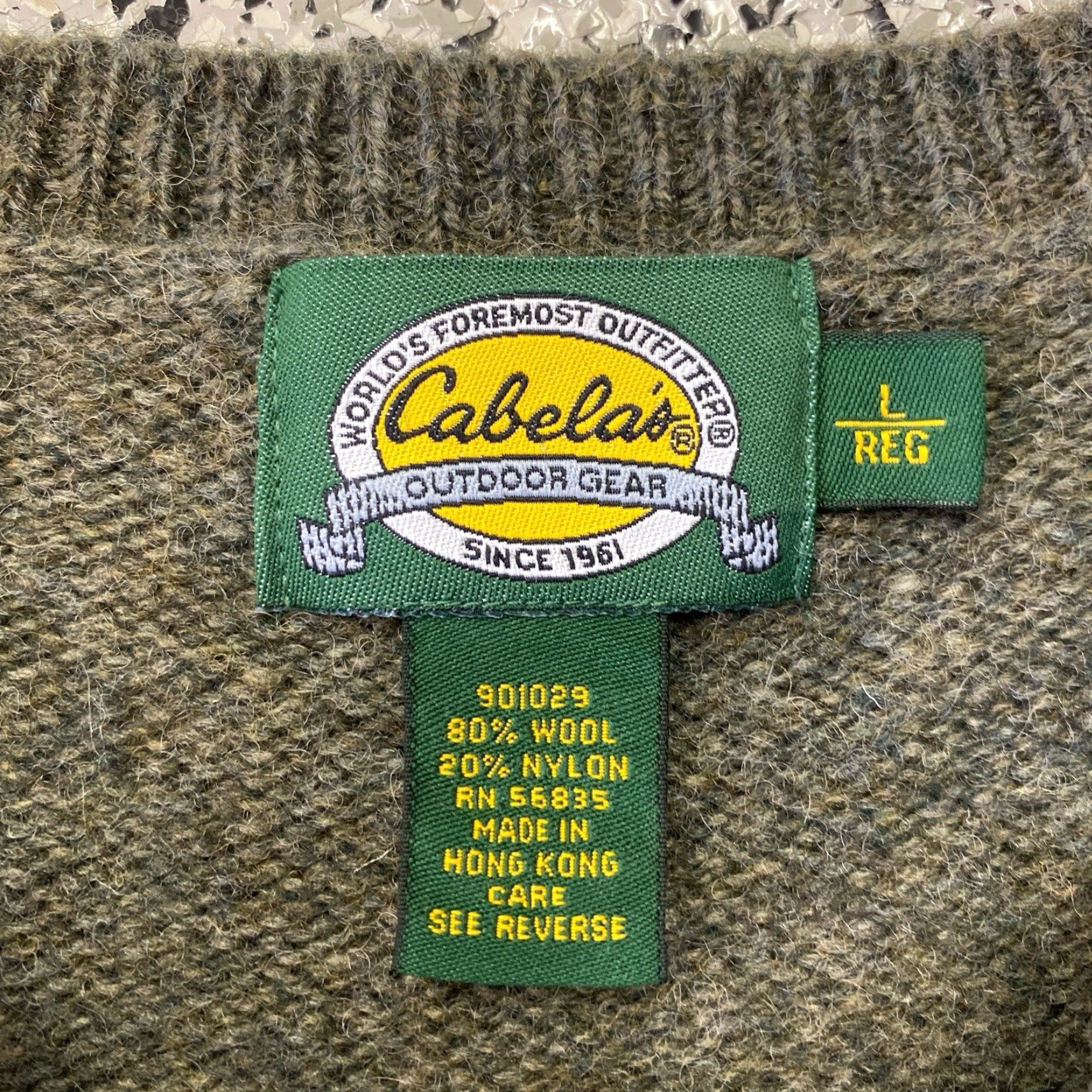 Vintage VINTAGE Cabelas Sweater Wool Blend Mens L Green Pullover Crewneck Knit Size US L / EU 52-54 / 3 - 2 Thumbnail