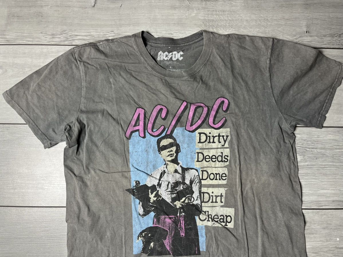 AC/DC Acdc Tshirt dirty deeds done dirt cheap rock size Large Size US L / EU 52-54 / 3 - 3 Thumbnail
