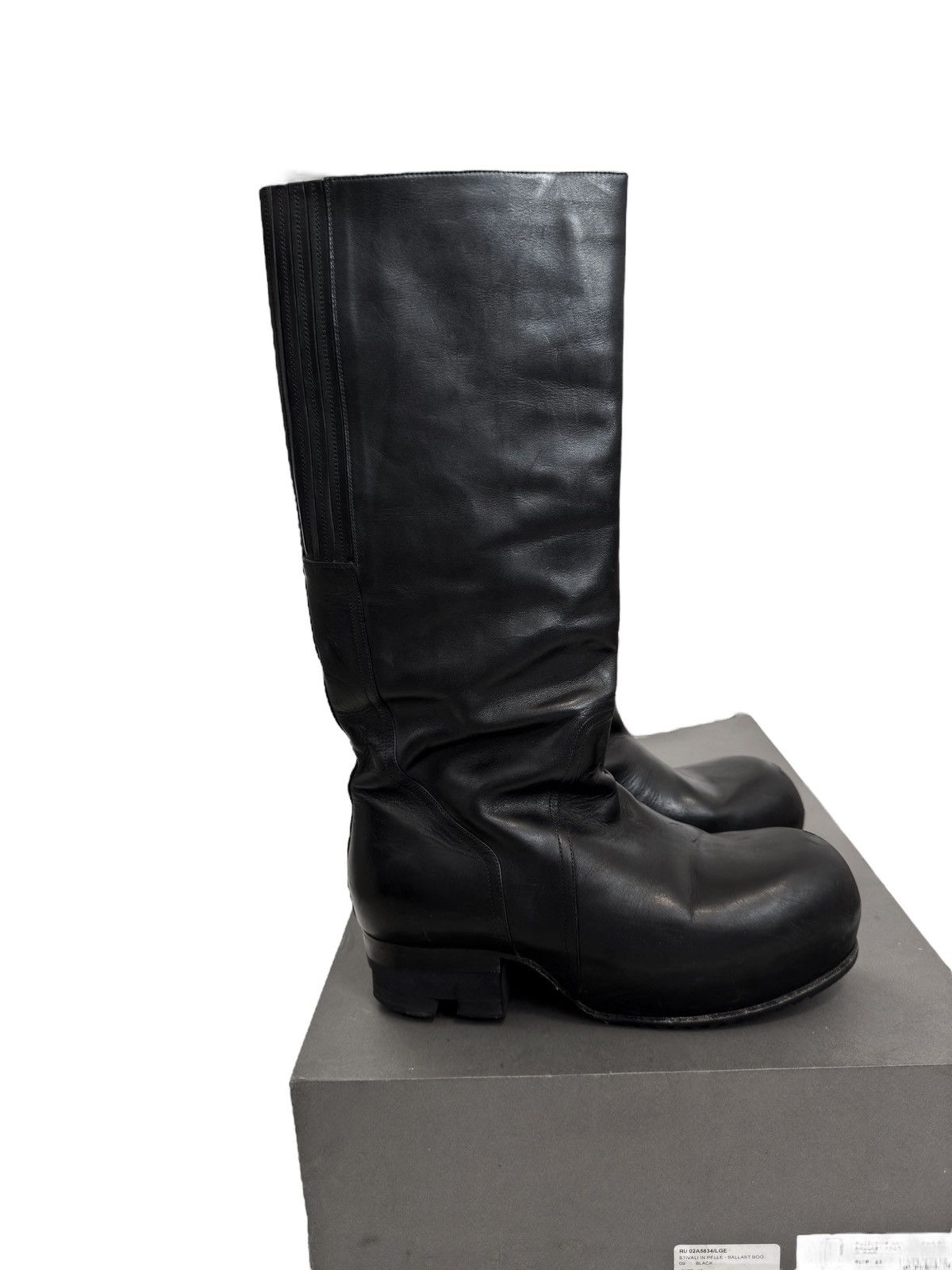 Rick Owens Sz43 High Leather Ballast Boot Size US 10 / EU 43 - 3 Thumbnail
