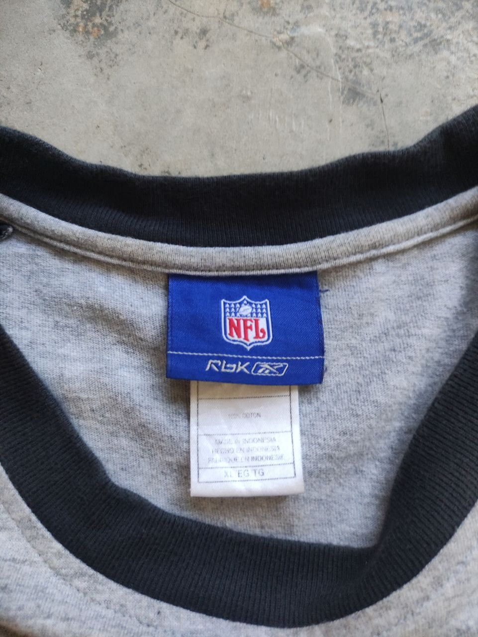 NFL NFL Raiders Raglan Long Sleeve T-Shirt Grey Black Size US XL / EU 56 / 4 - 4 Thumbnail