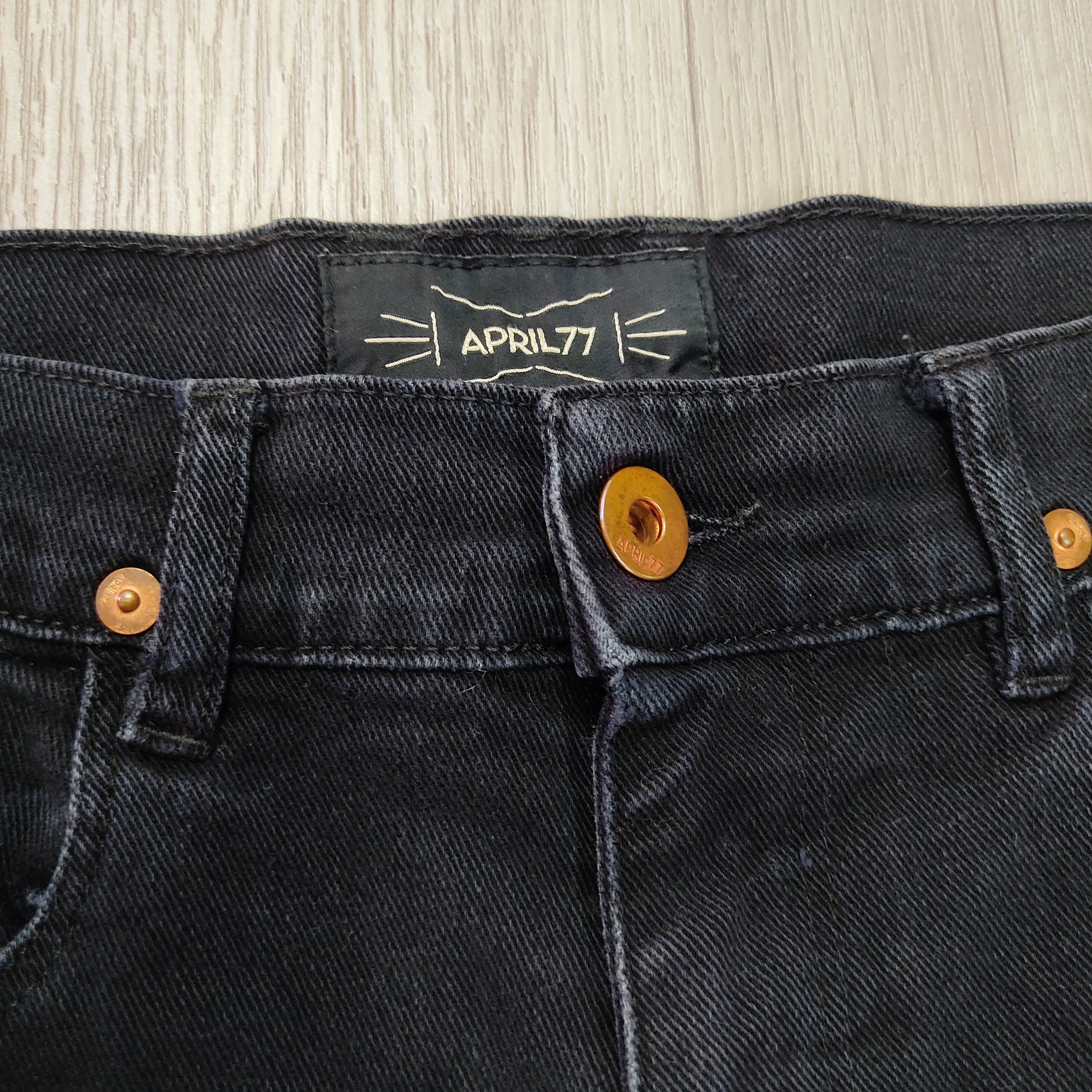 April 77 April 77 Joey Super Black 3 Quarter Denim Pants Size US 31 - 6 Thumbnail