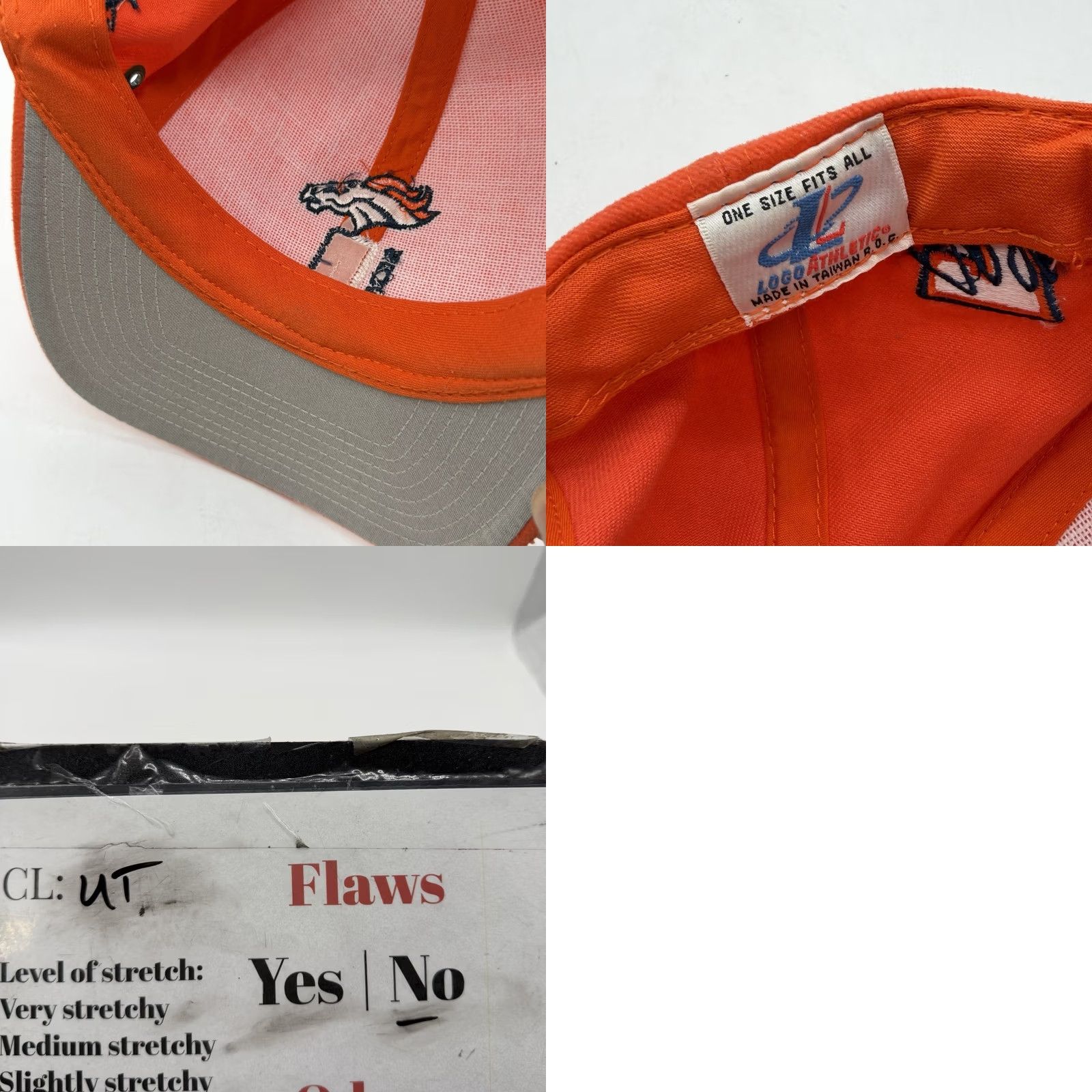 Logo Athletic VINTAGE Denver Broncos Strapback NFL Logo Athletics Cap Hat Orange John Elway Unisex Adults Adjustable Cotton Blend Baseball Cap Mens Size ONE SIZE - 8 Thumbnail