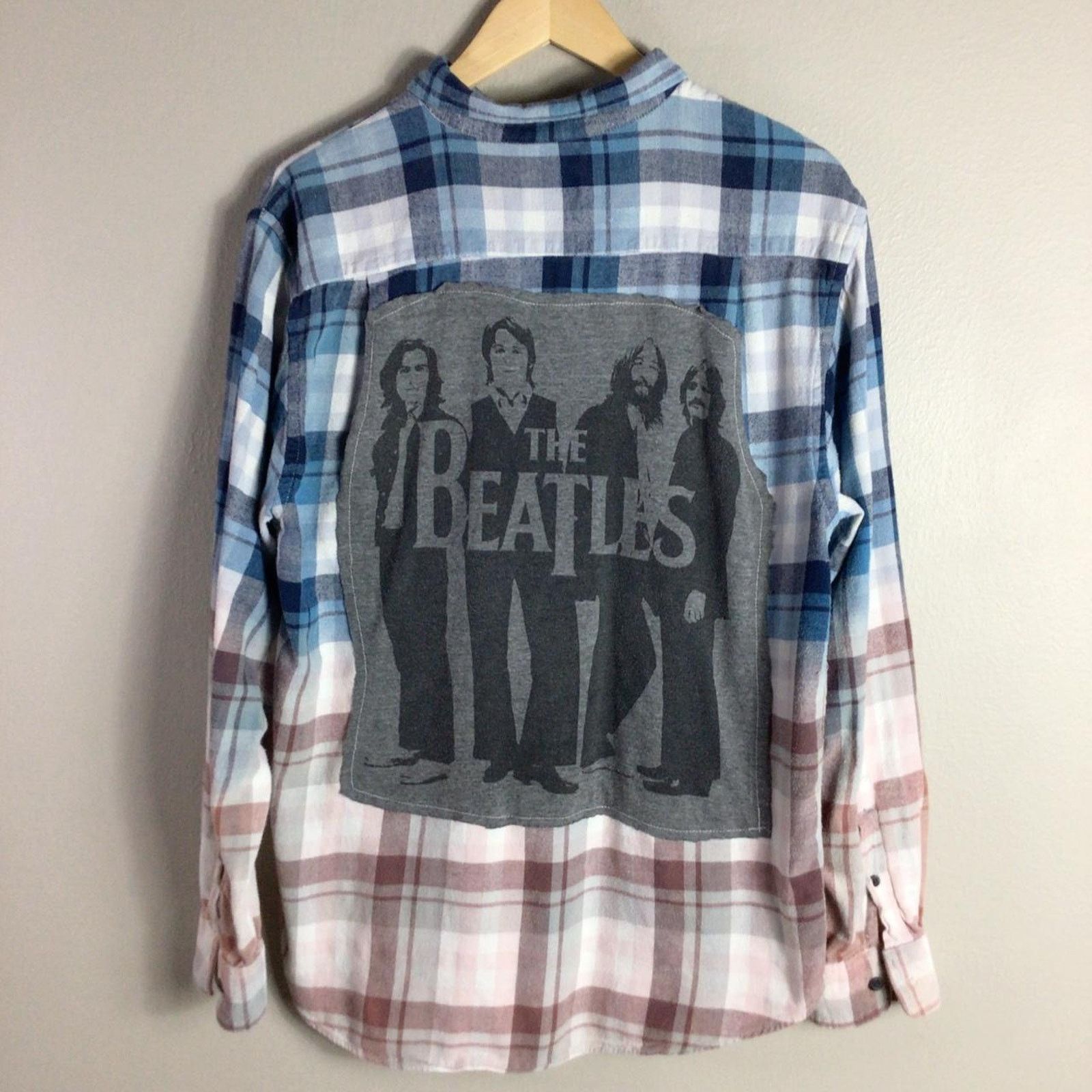 Vintage purchases upcycled Beatles Flannel