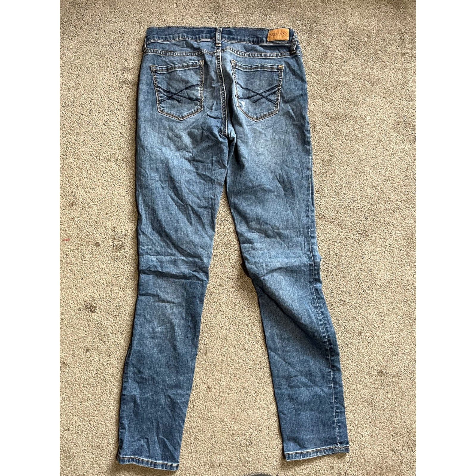 Vintage Aeropostale Jeans Womens 2 Reg Blue Distressed Skinny Low Rise Denim Size 26" / US 2 / IT 38 - 2 Thumbnail