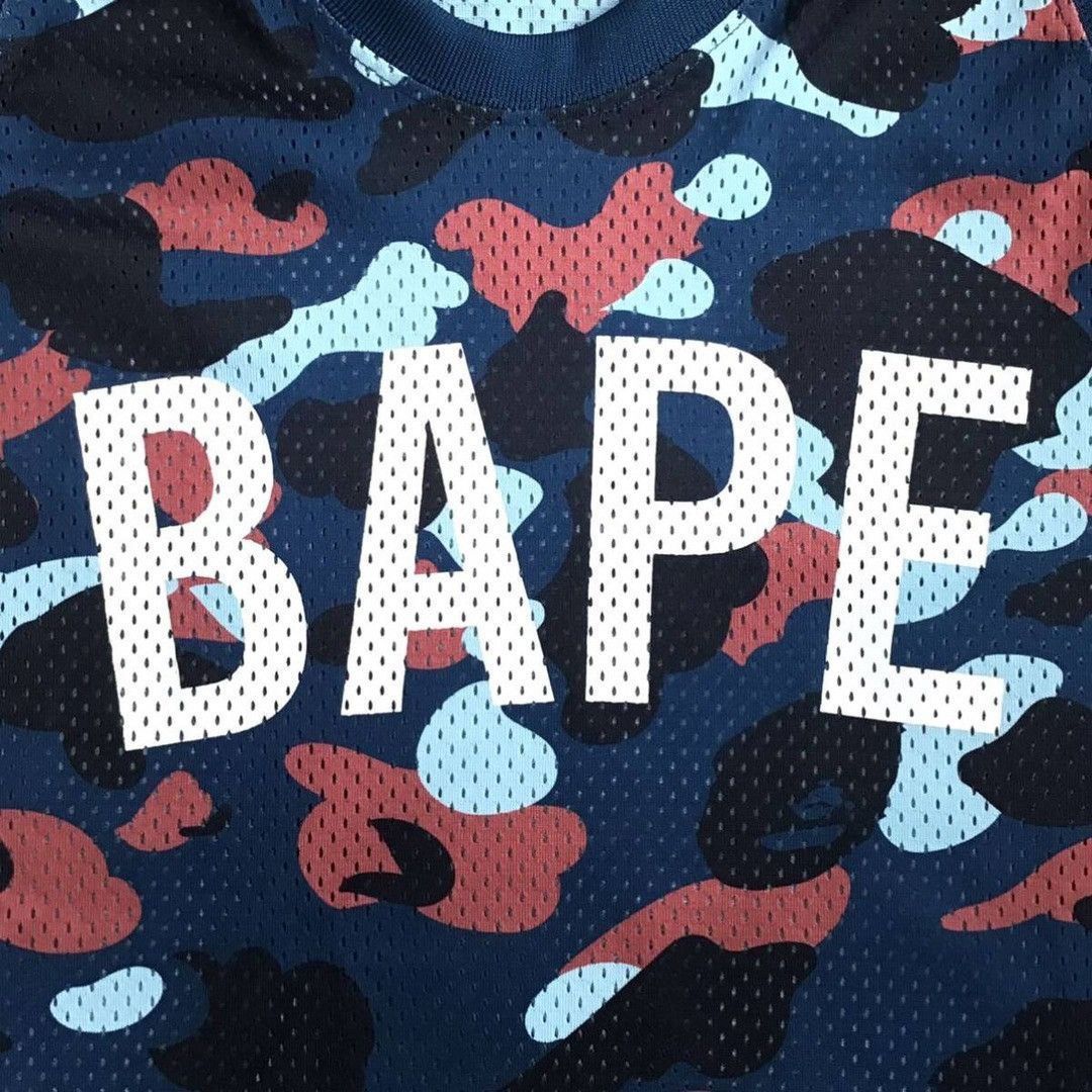 Bape BAPE Blue multi camo basketball tank top a bathing ape Size US XL / EU 56 / 4 - 3 Thumbnail