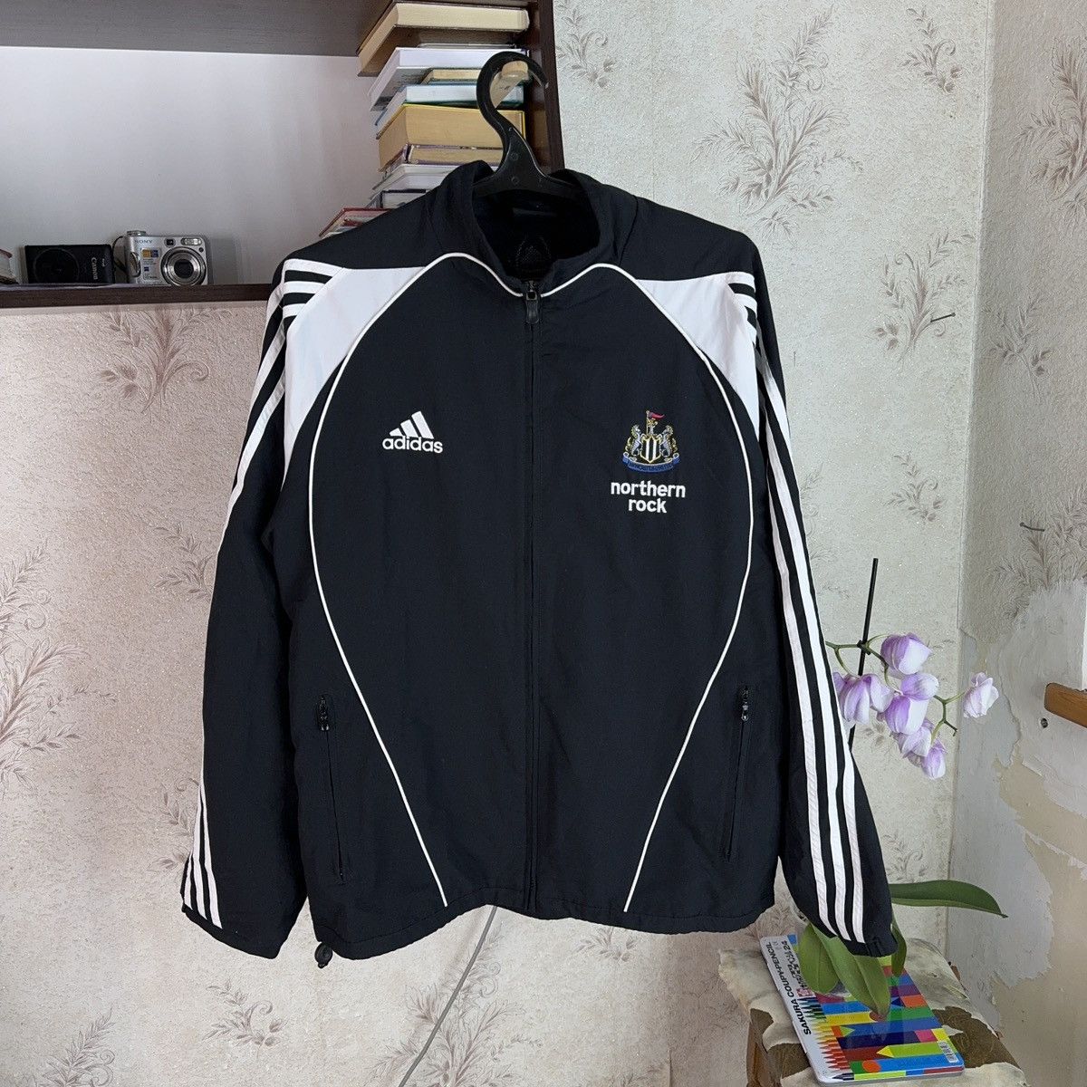 Vintage Adidas New Castle United 2005 Jacket XL Black Soccer