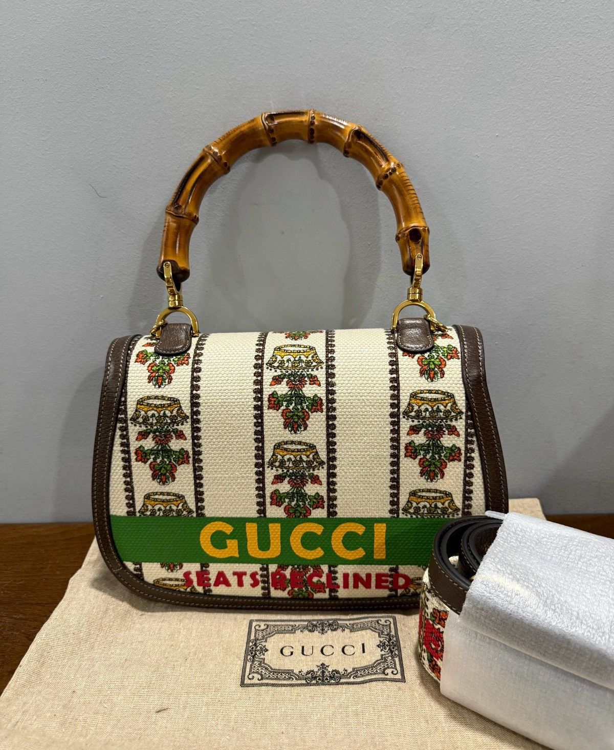 Gucci Gucci 100 Centennial Music Bamboo 1947 Handle Bag Size ONE SIZE - 21 Thumbnail