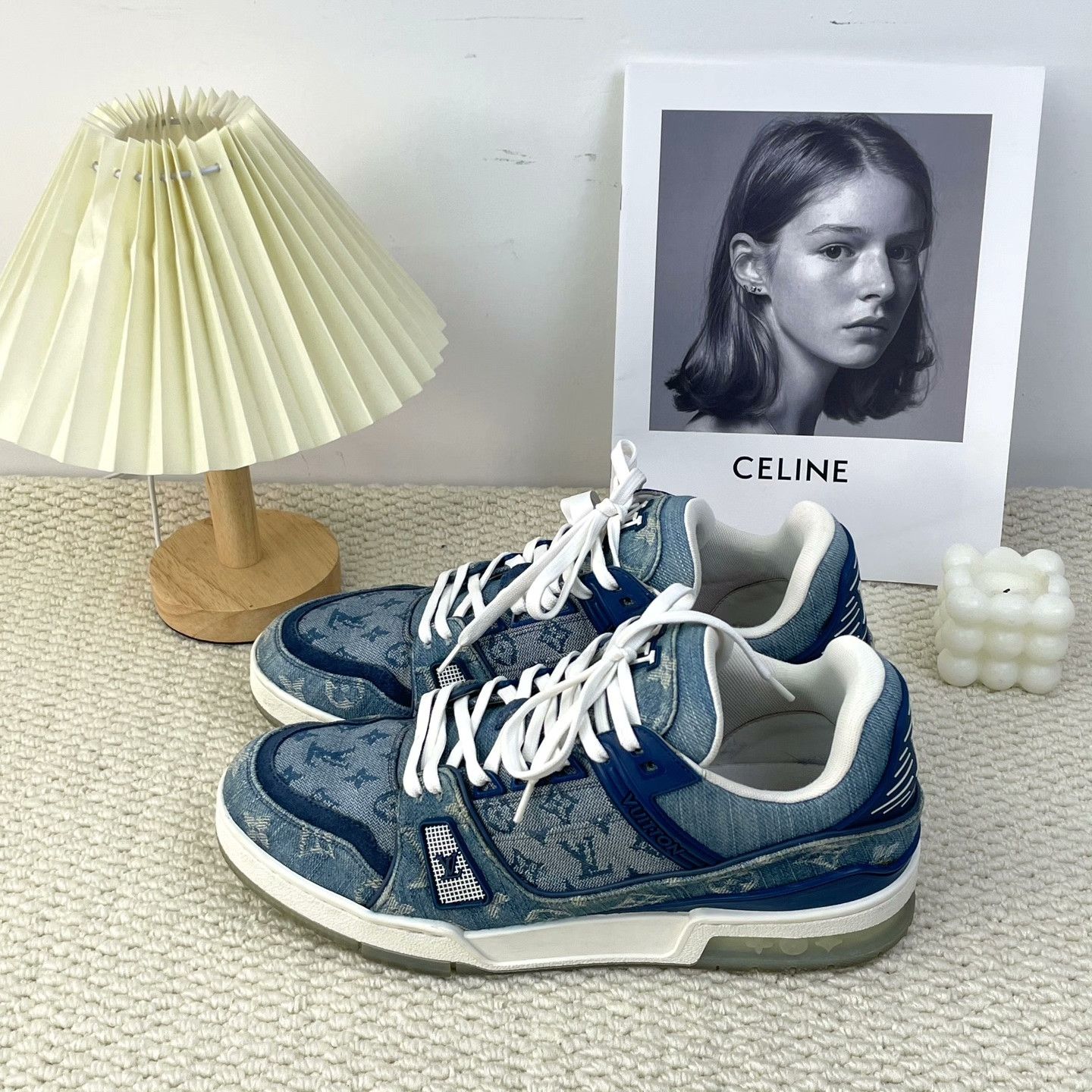 Louis Vuitton Louis Vuitton Training Denim Lowtop Sneakers 8 Men Size US 8 / EU 41 - 1 Thumbnail