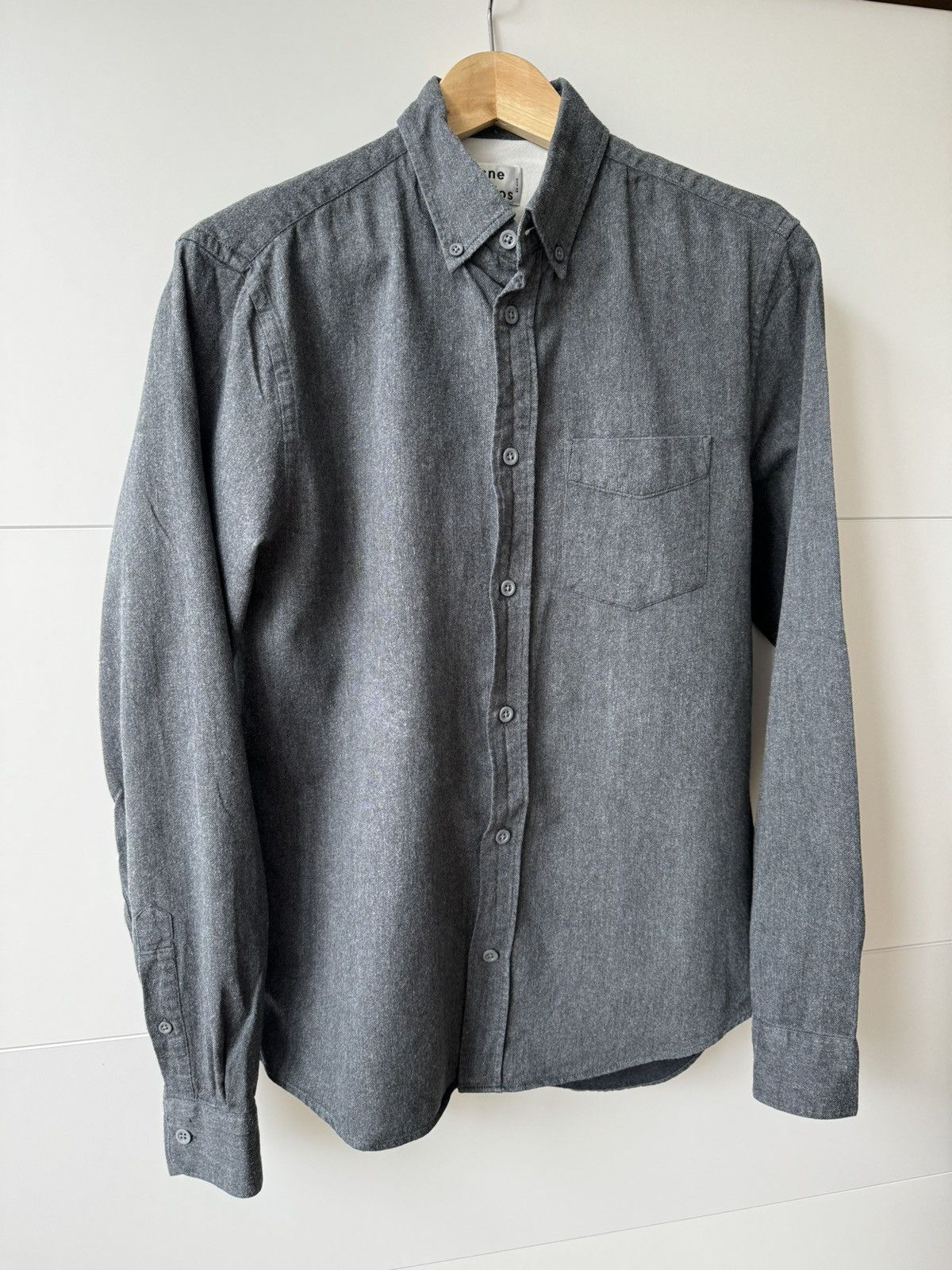 Acne Studios [48] Isherwood Melton Shirt in Carbon Grey (AW17) Size US M / EU 48-50 / 2 - 1 Thumbnail