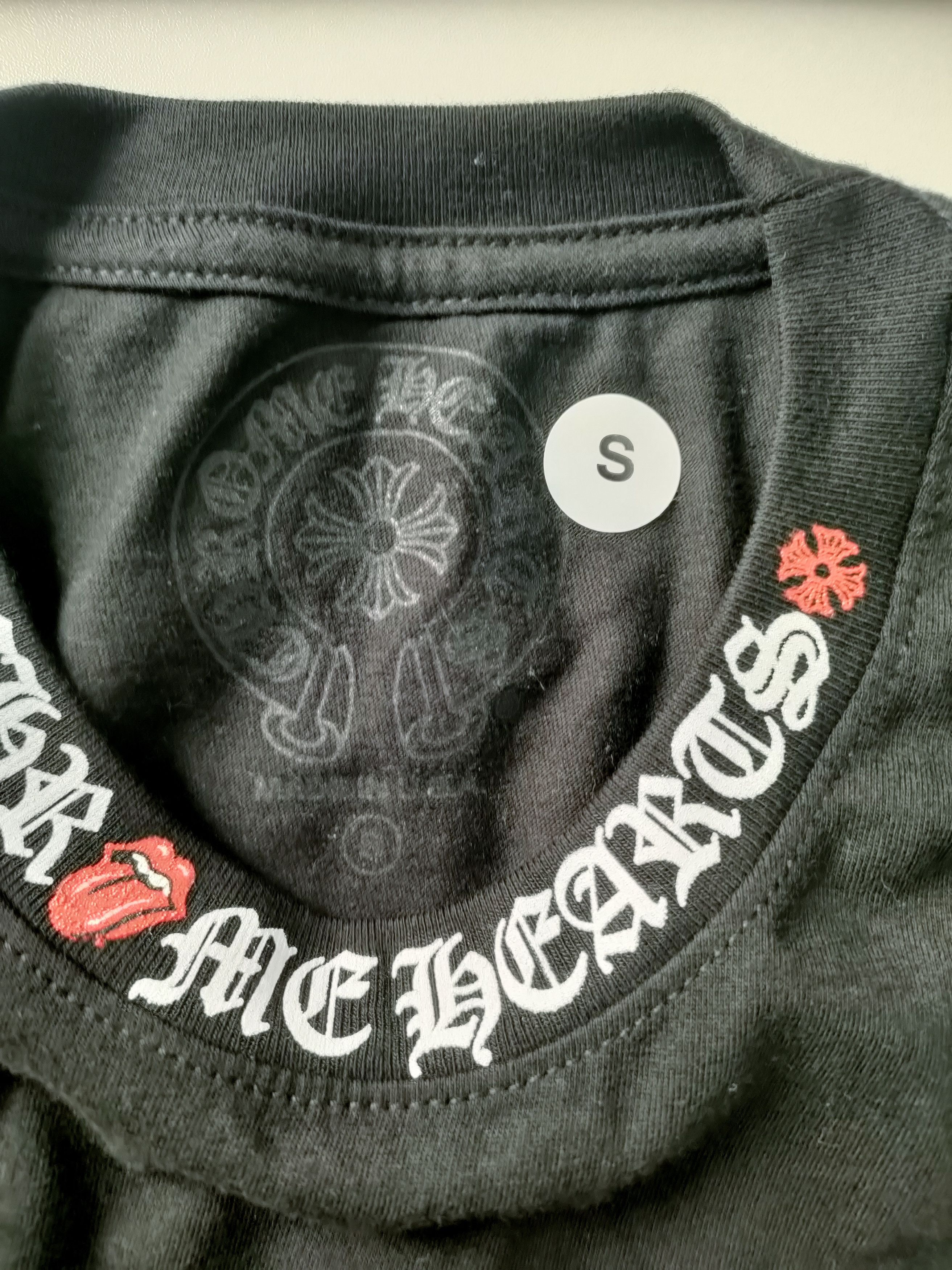 Chrome Hearts Chrome Hearts Rolling Stone Tongue Scroll Black Short Sleeve Size US S / EU 44-46 / 1 - 3 Thumbnail