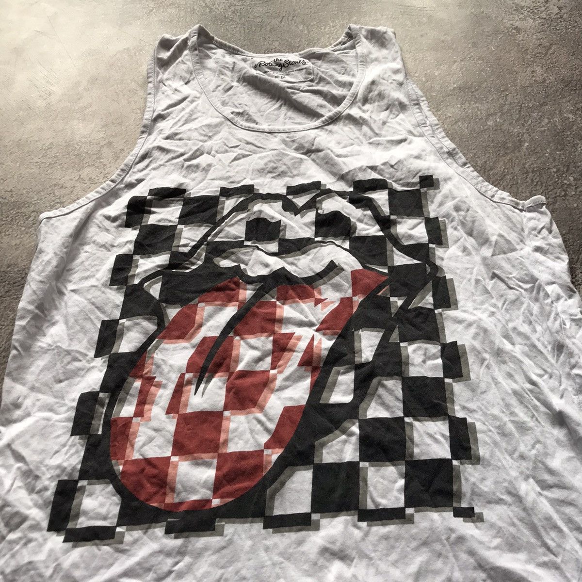 Vintage Vintage Rolling Stones Checkerboard Graphic Tank Top Grunge Size US M / EU 48-50 / 2 - 2 Thumbnail