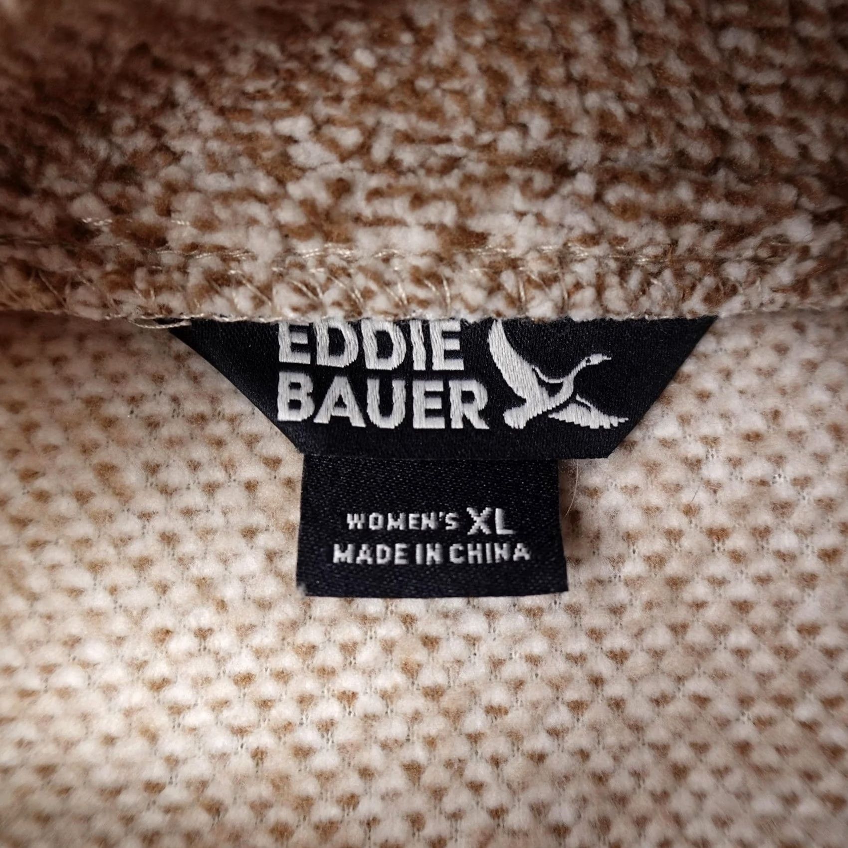 Eddie Bauer Eddie Bauer Sweater Womens XL Beige Tan Fleece Henley Mock Neck Raglan Sleeve Cozy Warm Pullover Size XL / US 12-14 / IT 48-50 - 5 Thumbnail