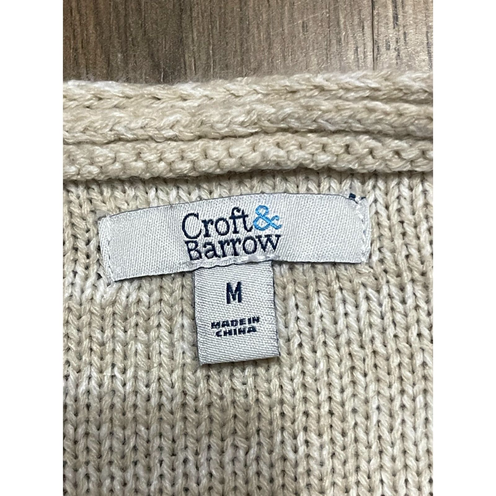 Croft & Barrow Croft&Barrow Sweater Women's Medium Cream Pullover Long Sleeve Crew Neck Casual Modern Size M / US 6-8 / IT 42-44 - 7 Thumbnail