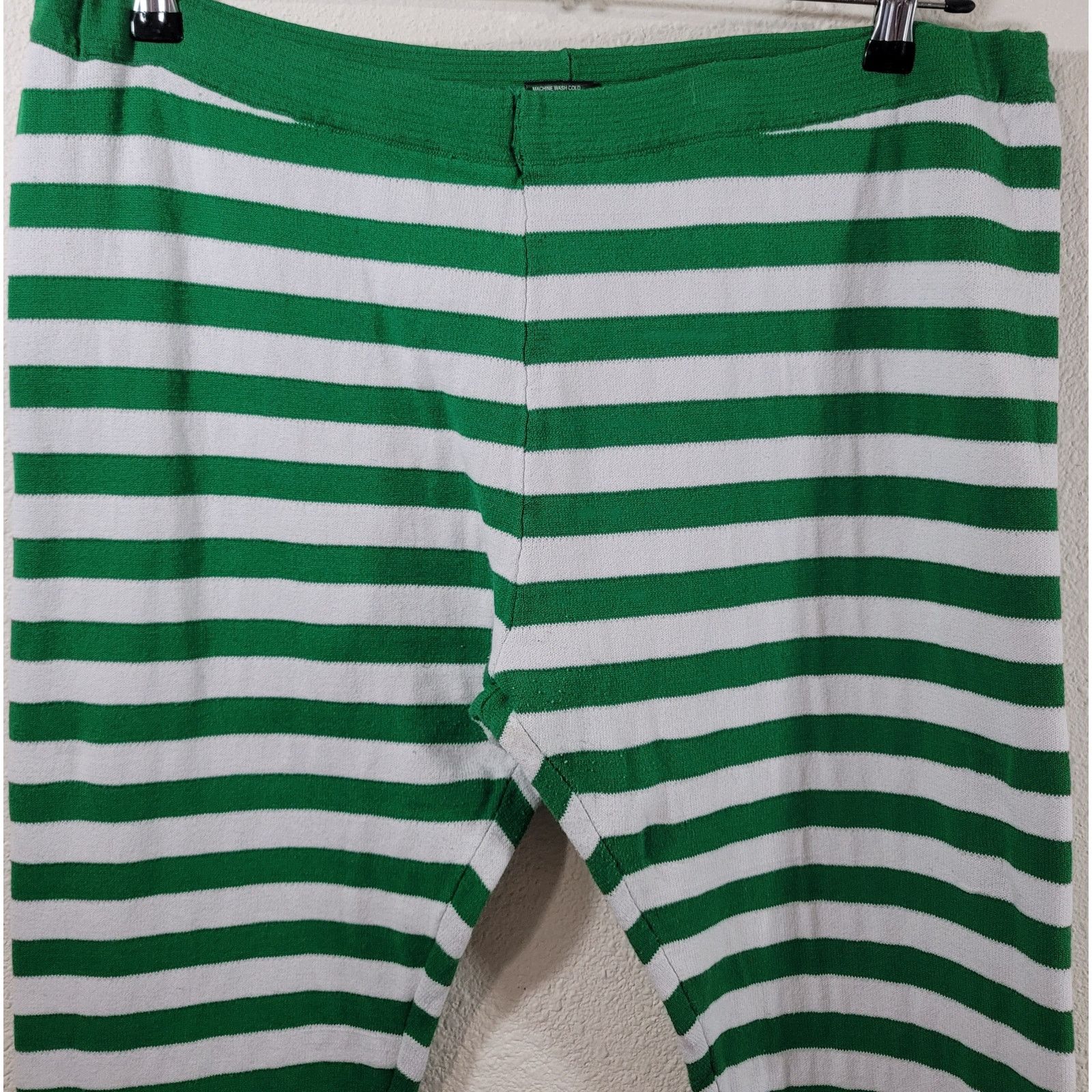Other United States Sweater Green White Stripe Legging 1X Stretch Size 38" / US 16 / IT 52 - 5 Thumbnail
