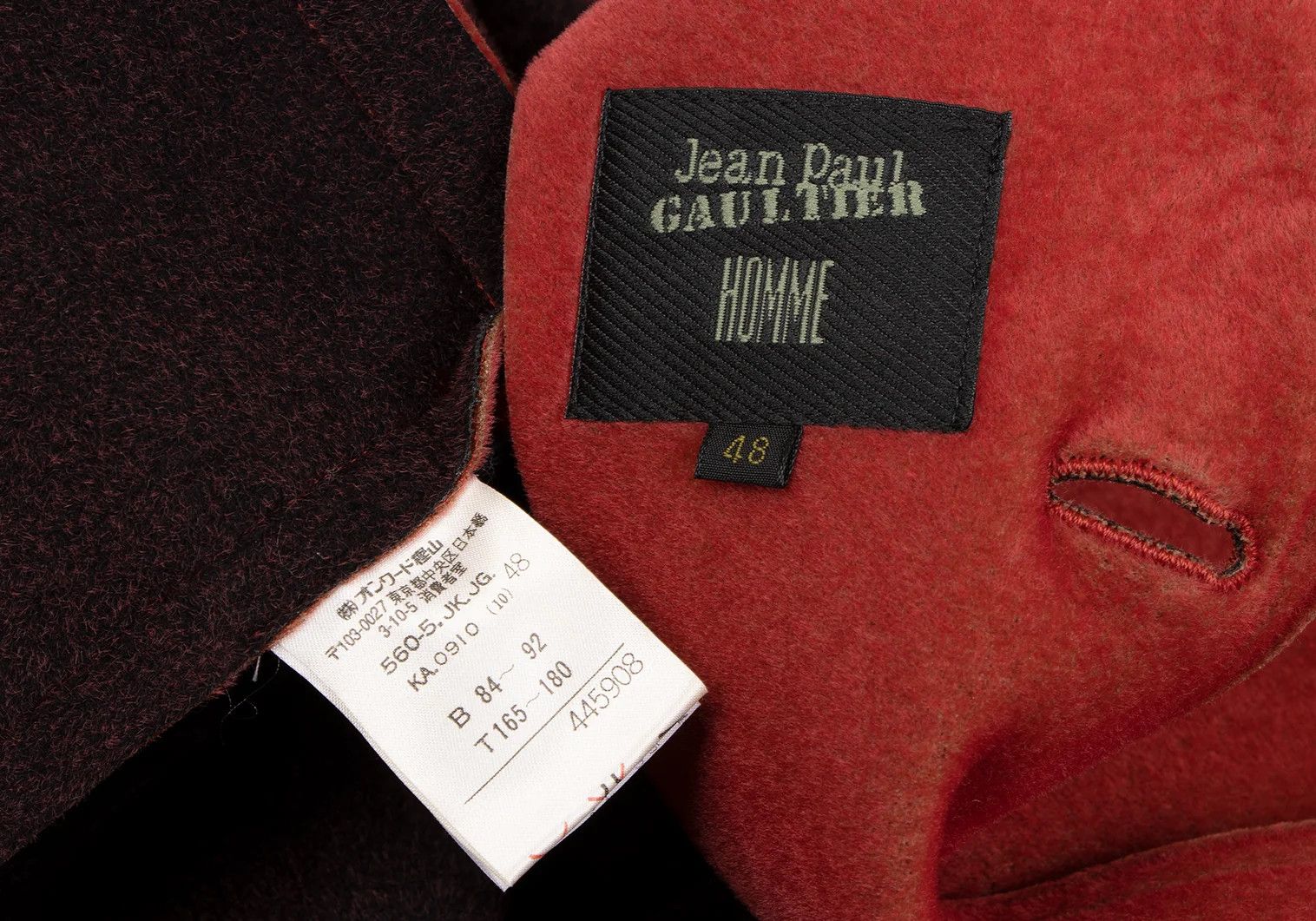 Jean Paul Gaultier Outseam Flock Jacket in Red Size 48 Size US M / EU 48-50 / 2 - 18 Thumbnail